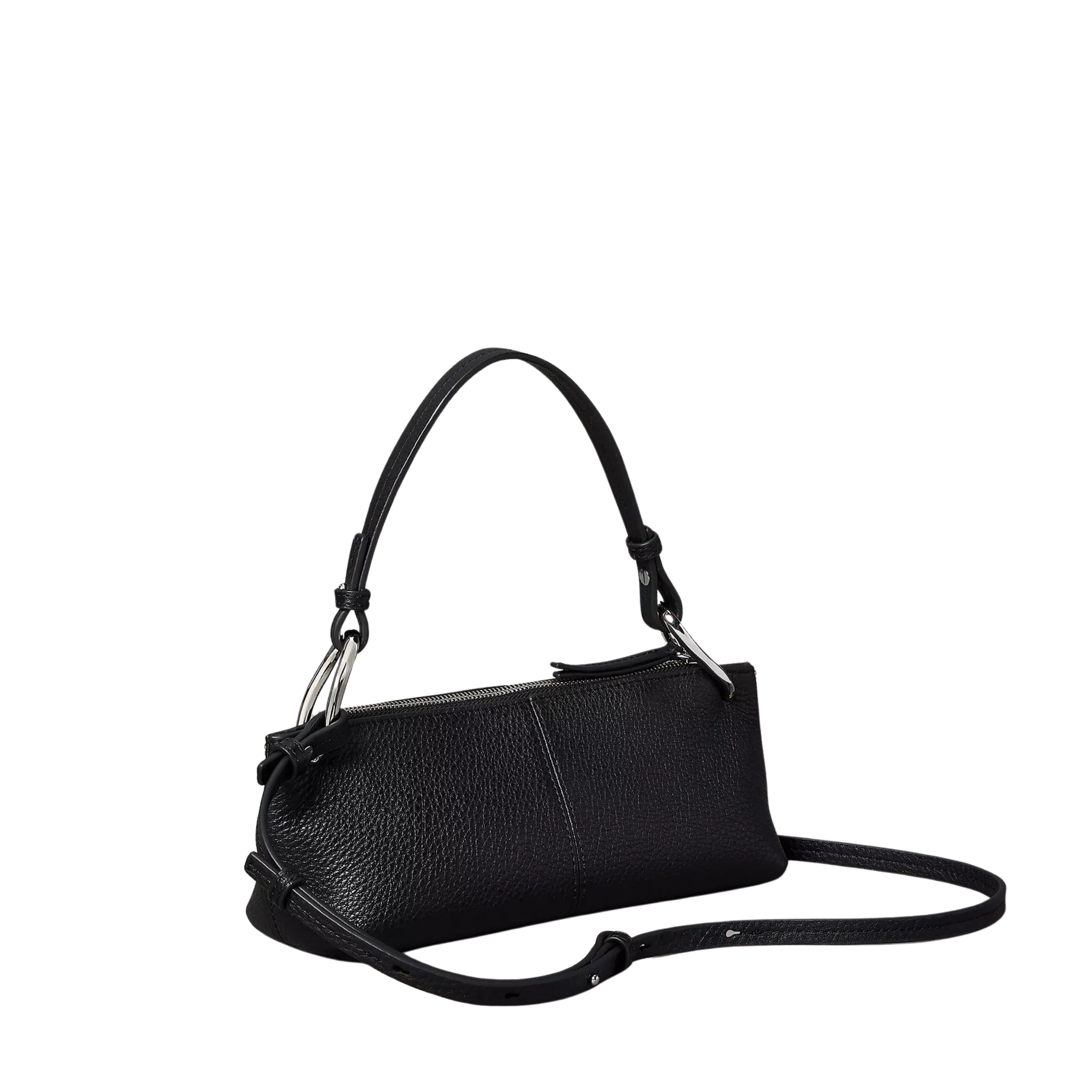 Calvin Klein Women Slouchy Leather Small Convertible Bag - Black