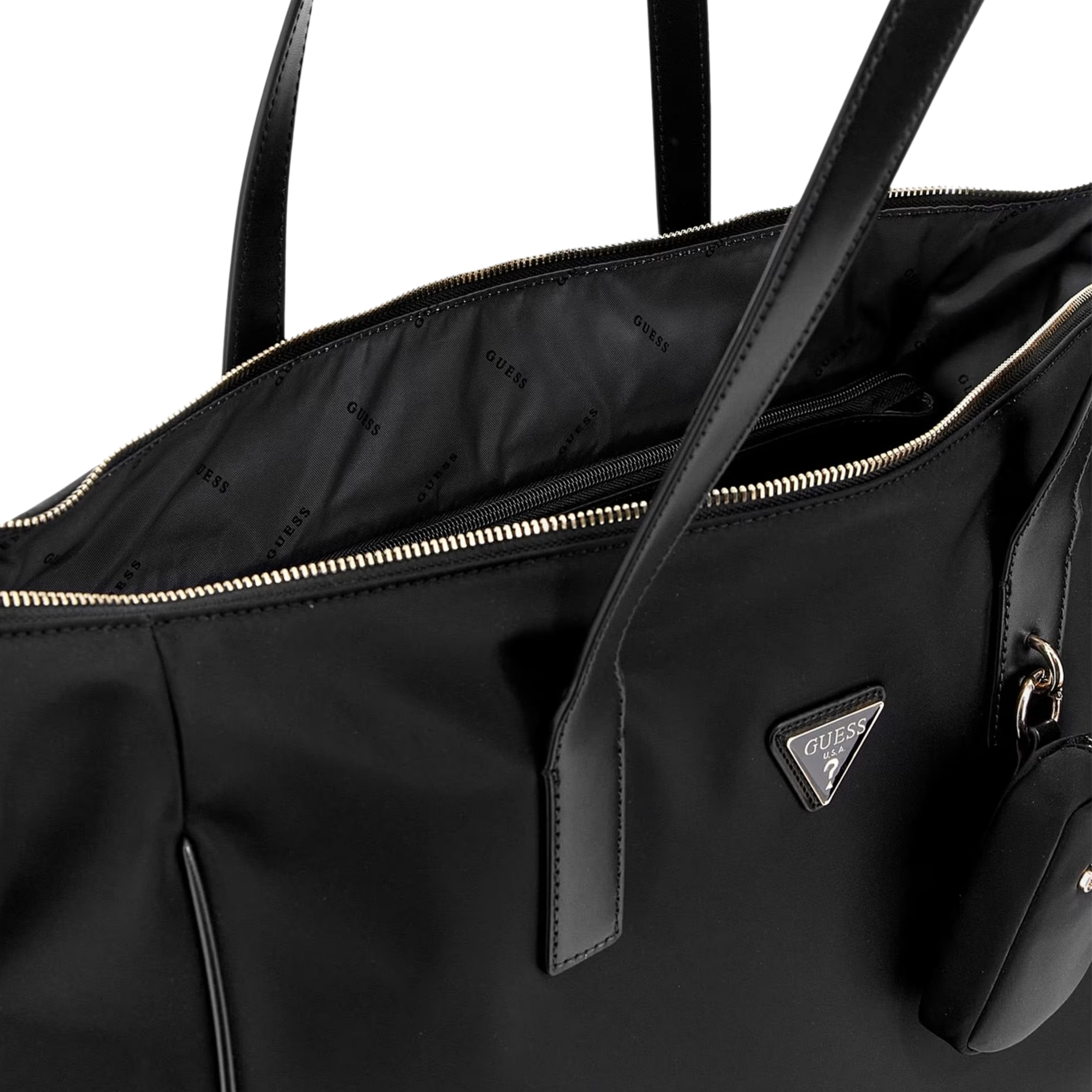 Guess Women Follie Nylon Large Carry On Tote - Black