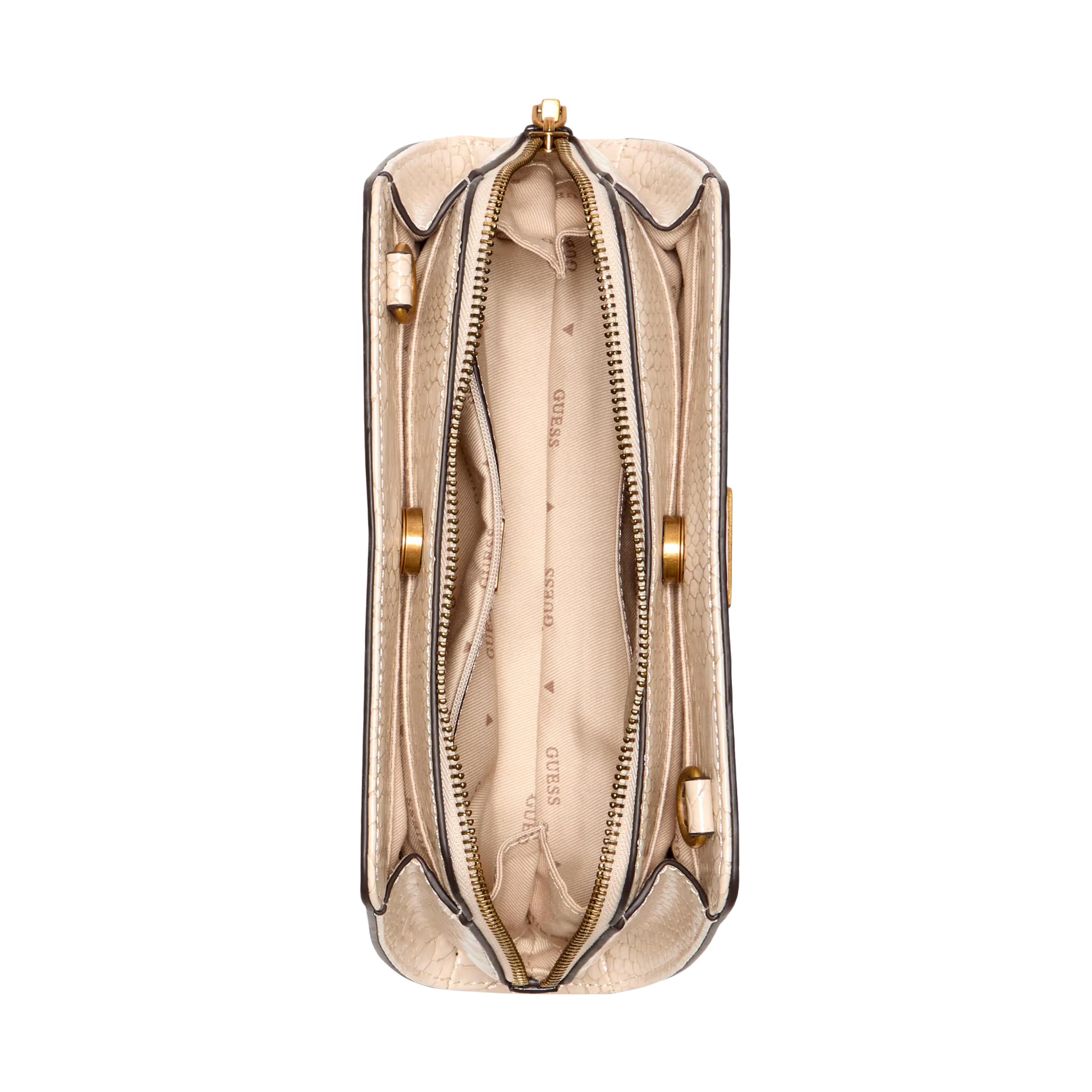 Guess Women Georgina Top Zip Crossbody - Ivory