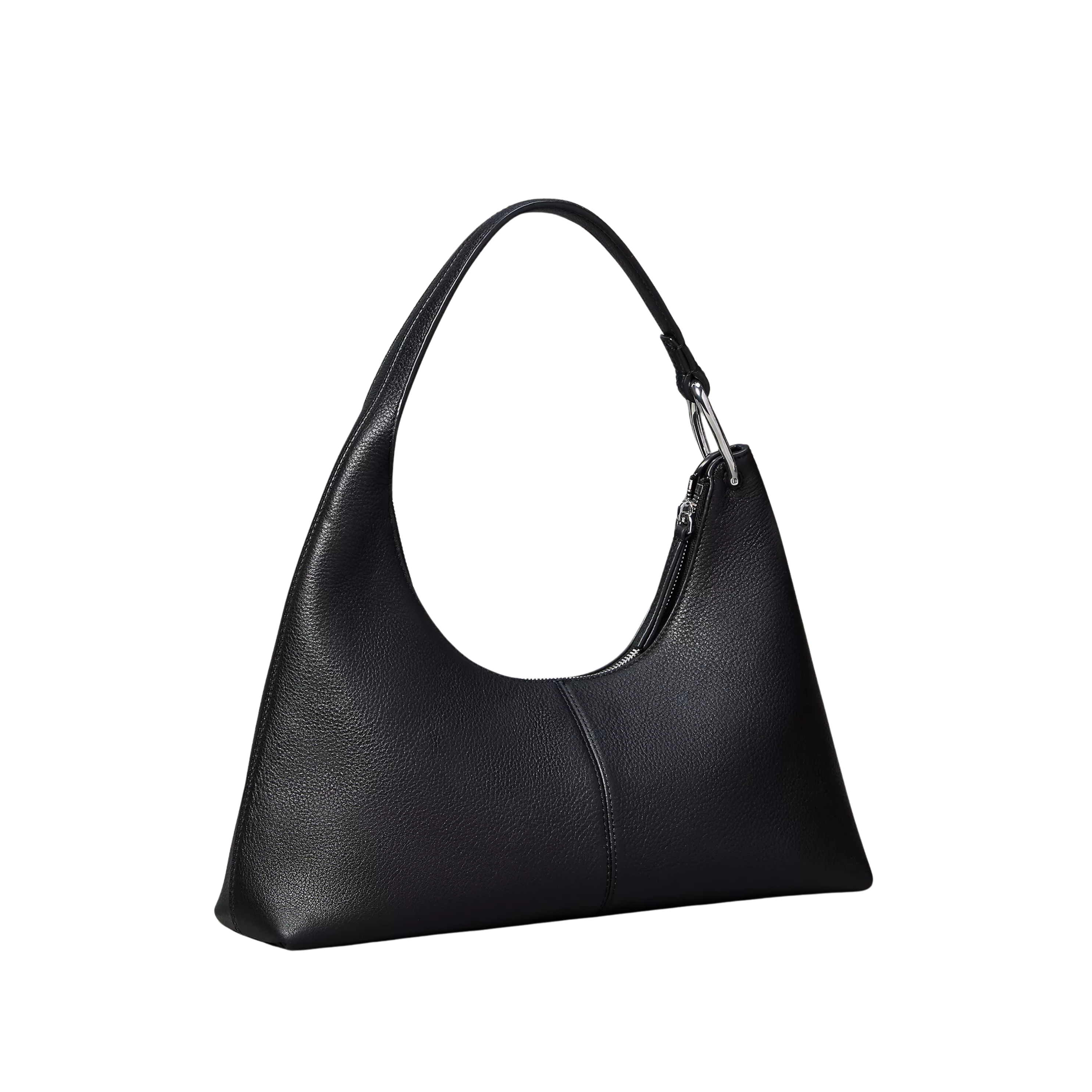 Calvin Klein Women Slouchy Leather Shoulder Bag - Black