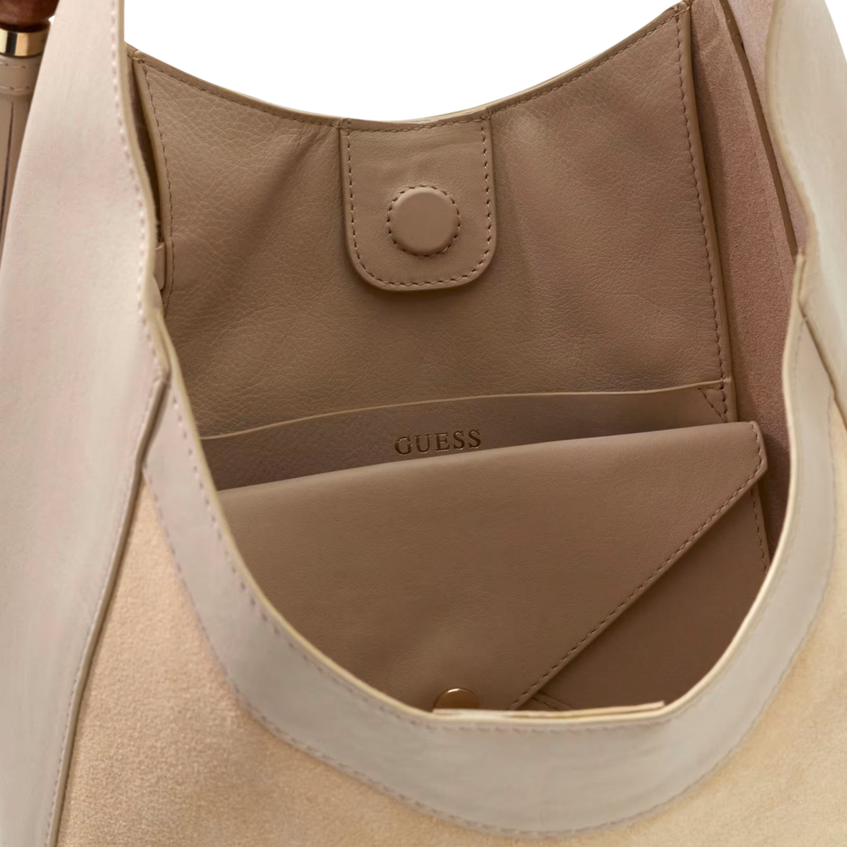 Guess Women Nina Genuine Leather Hobo Bag - San