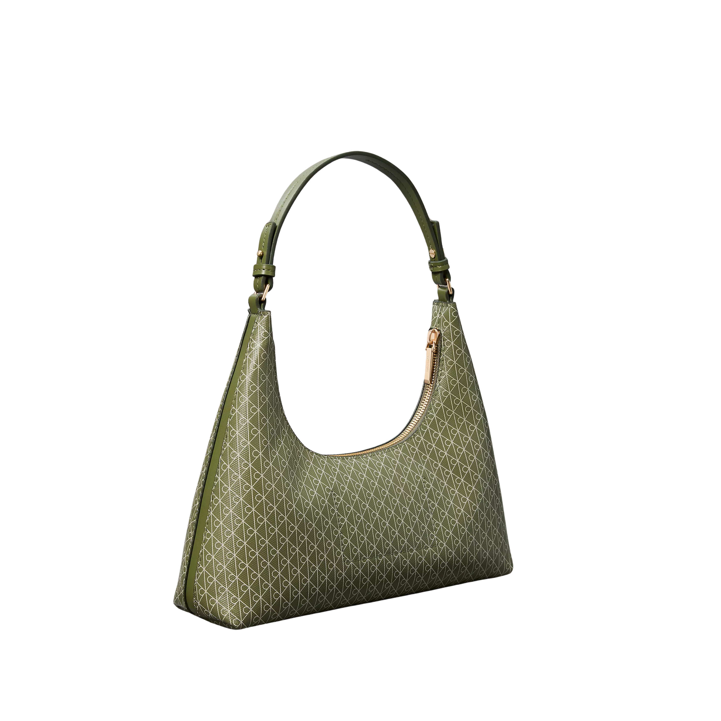 Calvin Klein Women Allover Emblem Logo Shoulder Bag - Olivine Aop