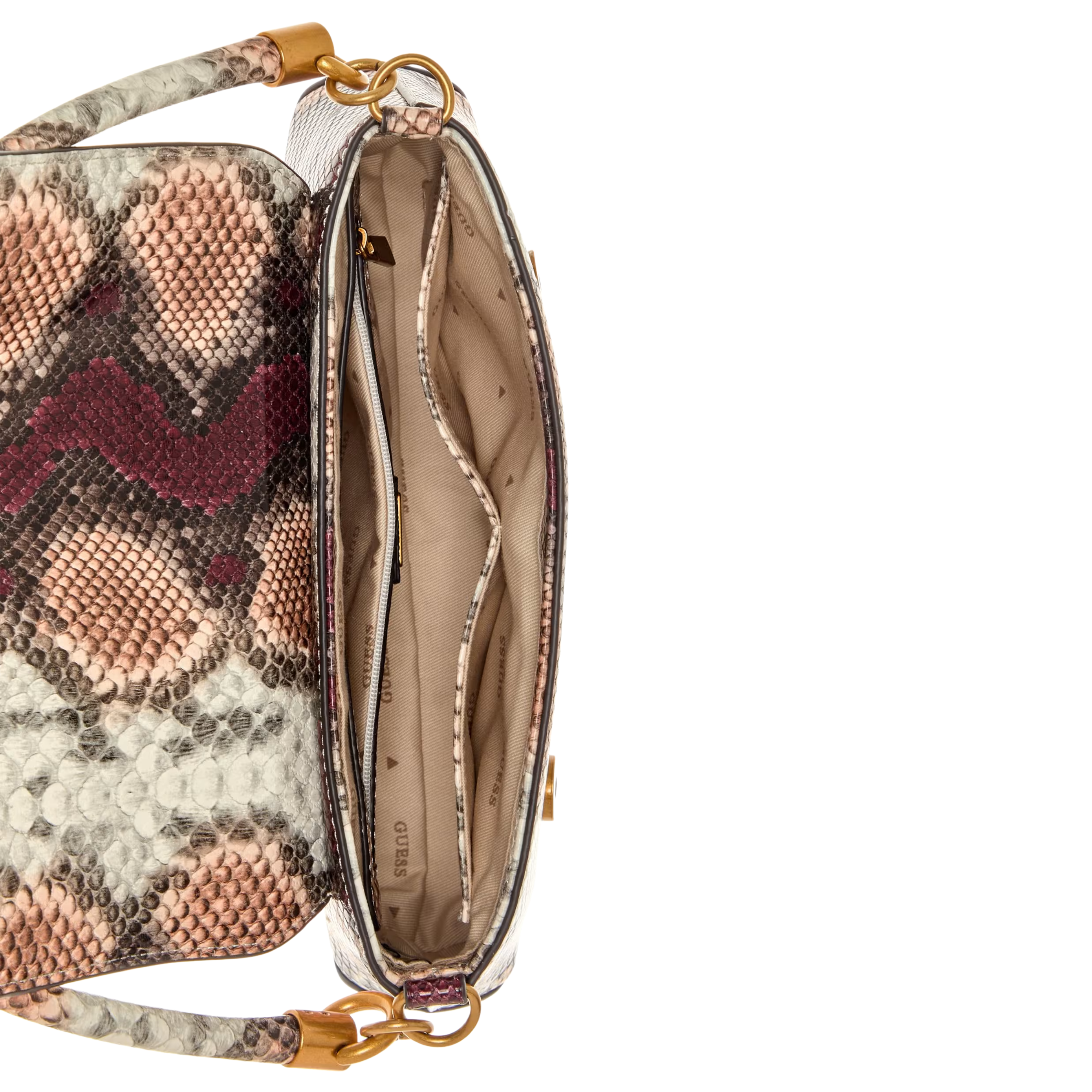 Guess Women Georgina Top Handle Flap - Bordeaux Multi