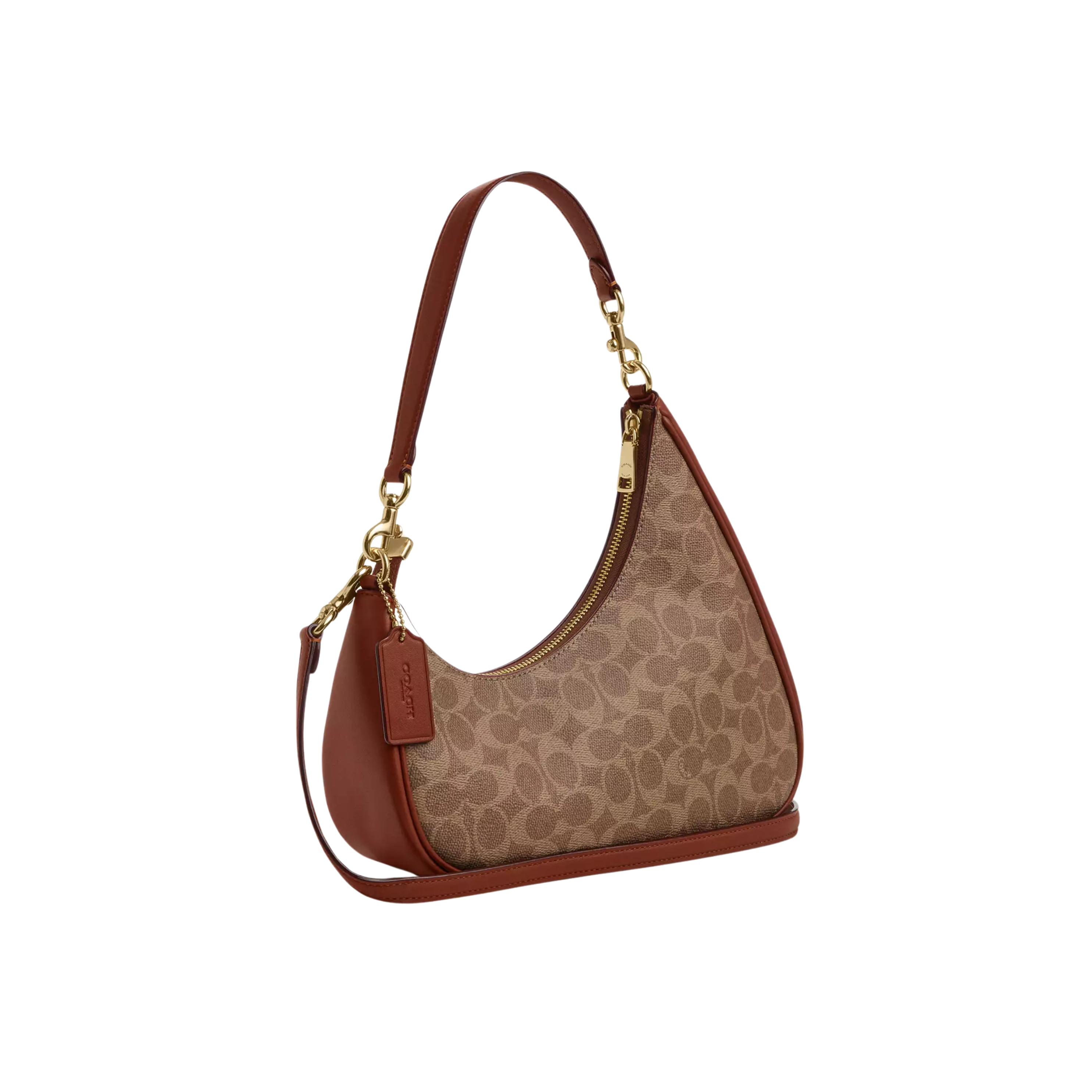 Coach Women Twisted Teri Shoulder Bag - Tan Caramel