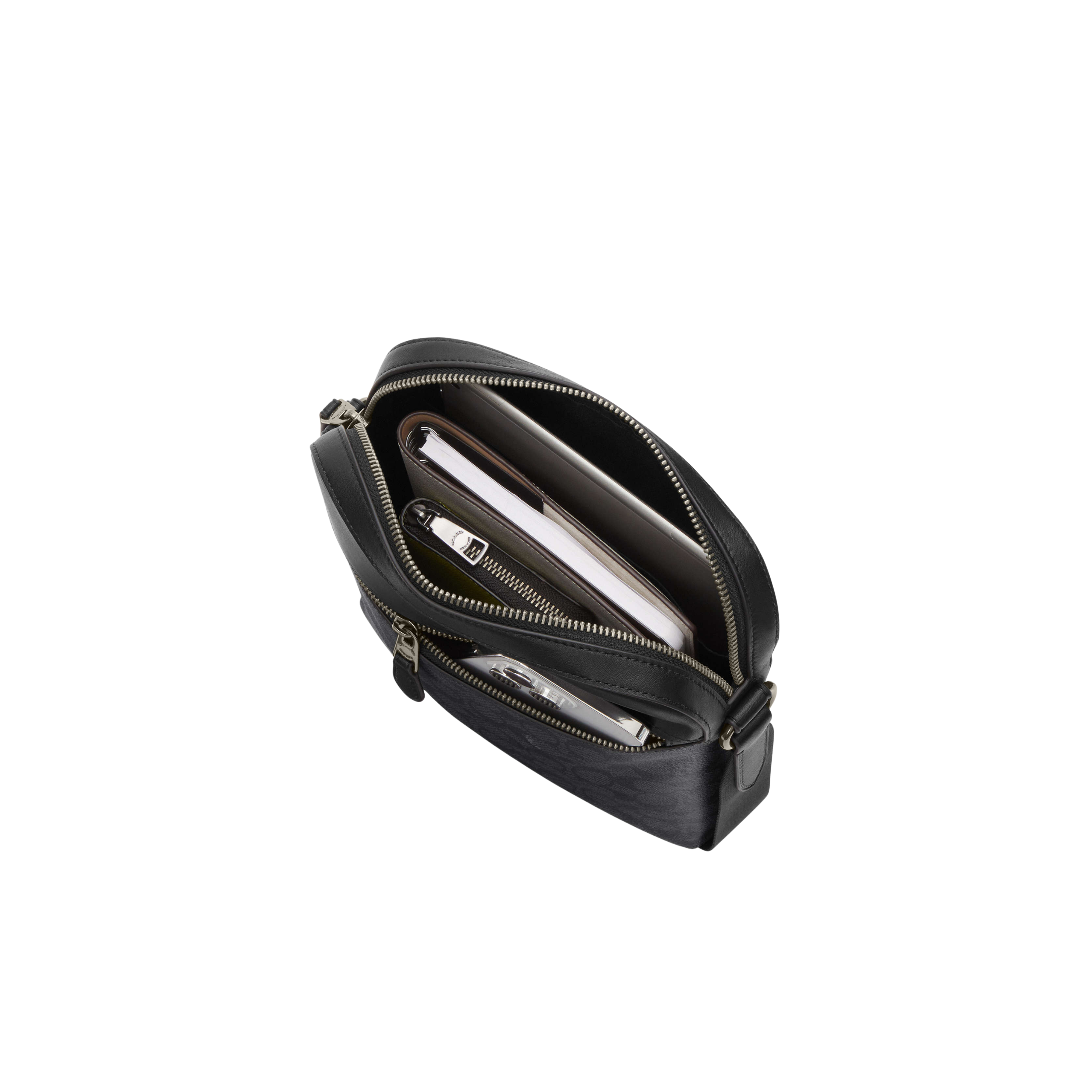 Coach Men Houston Flight Bag - Charcoal Black