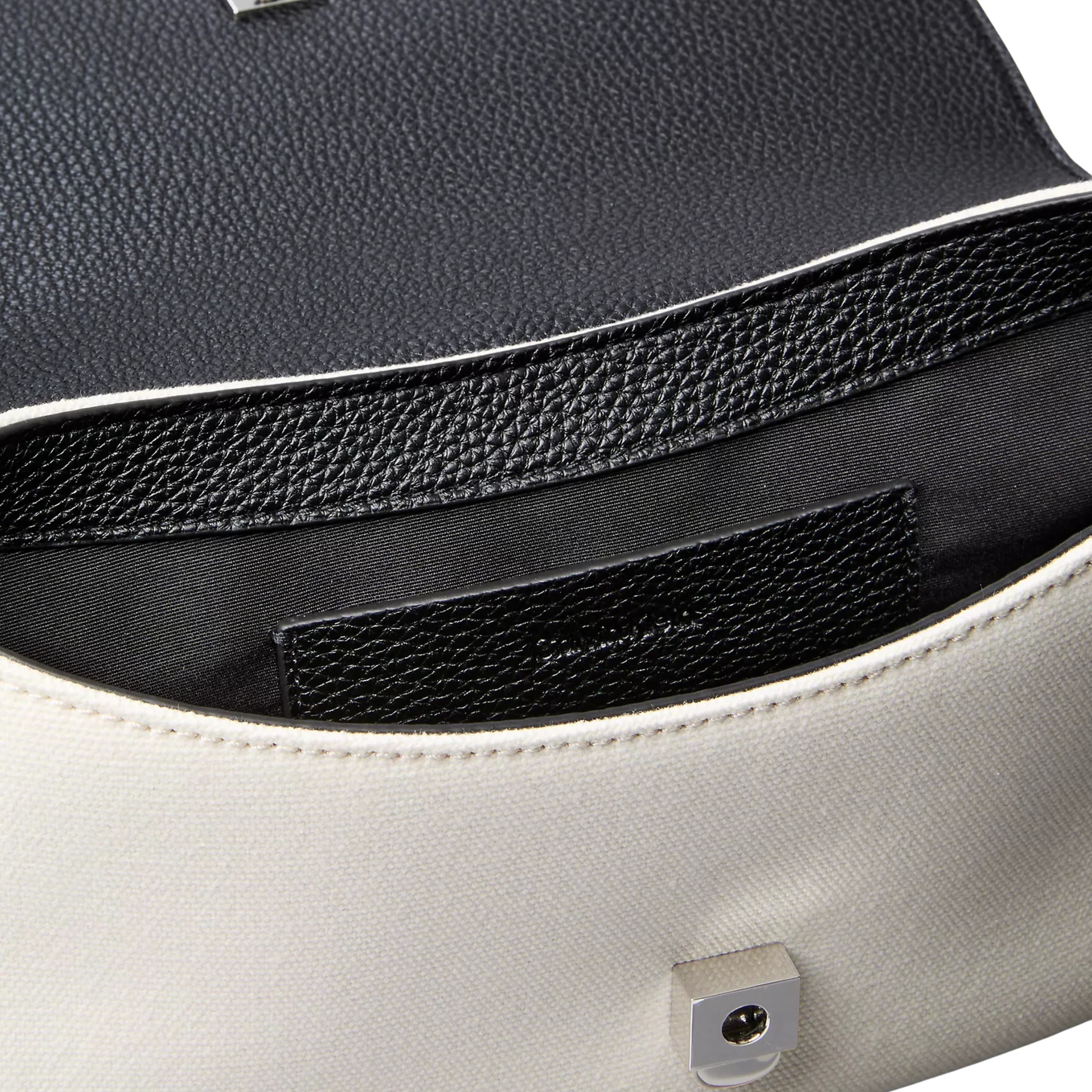 Calvin Klein Women Monogram Canvas Handle Shoulder Bag - White Canvas