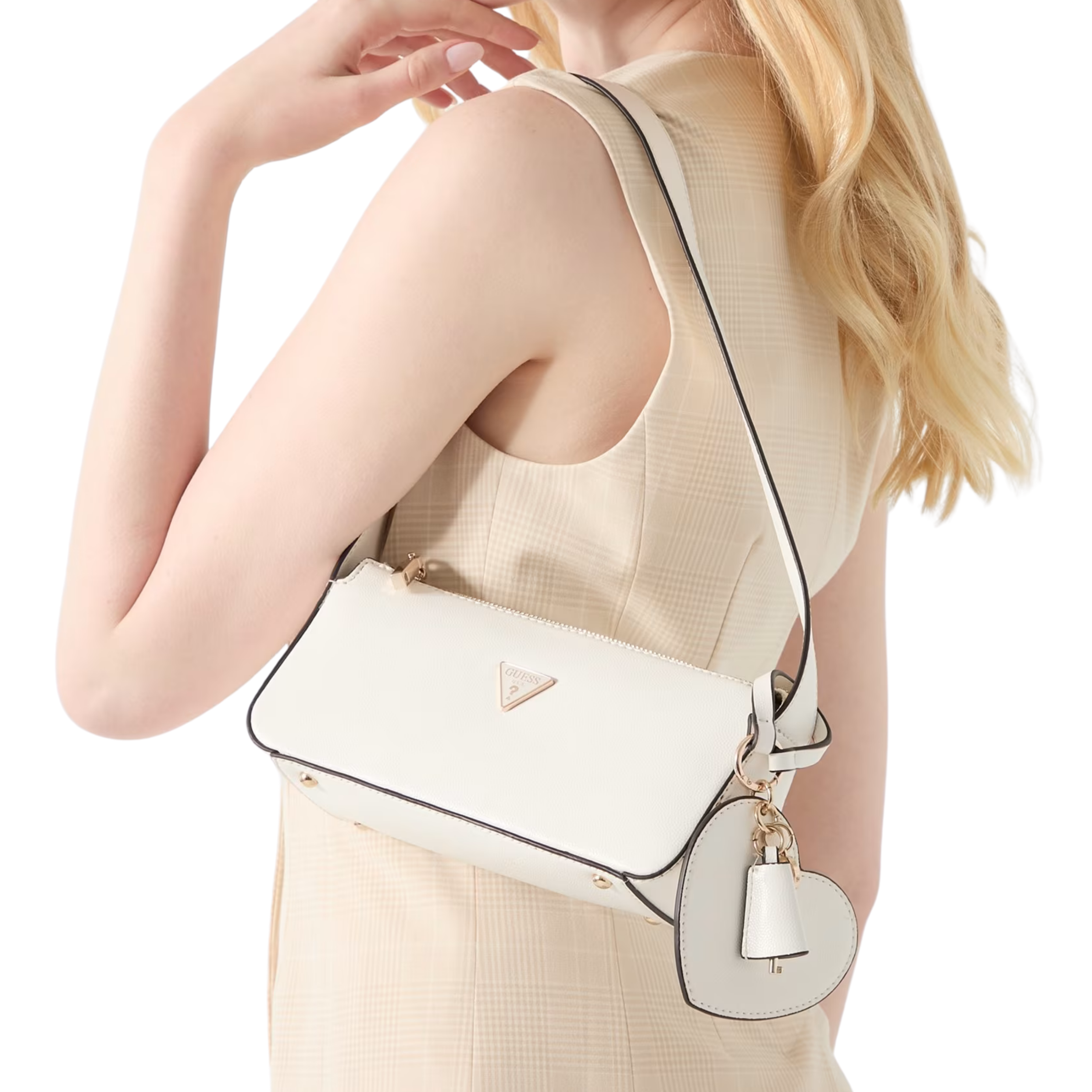 Guess Women Isobel Logo Shoulder Bag - White Multi