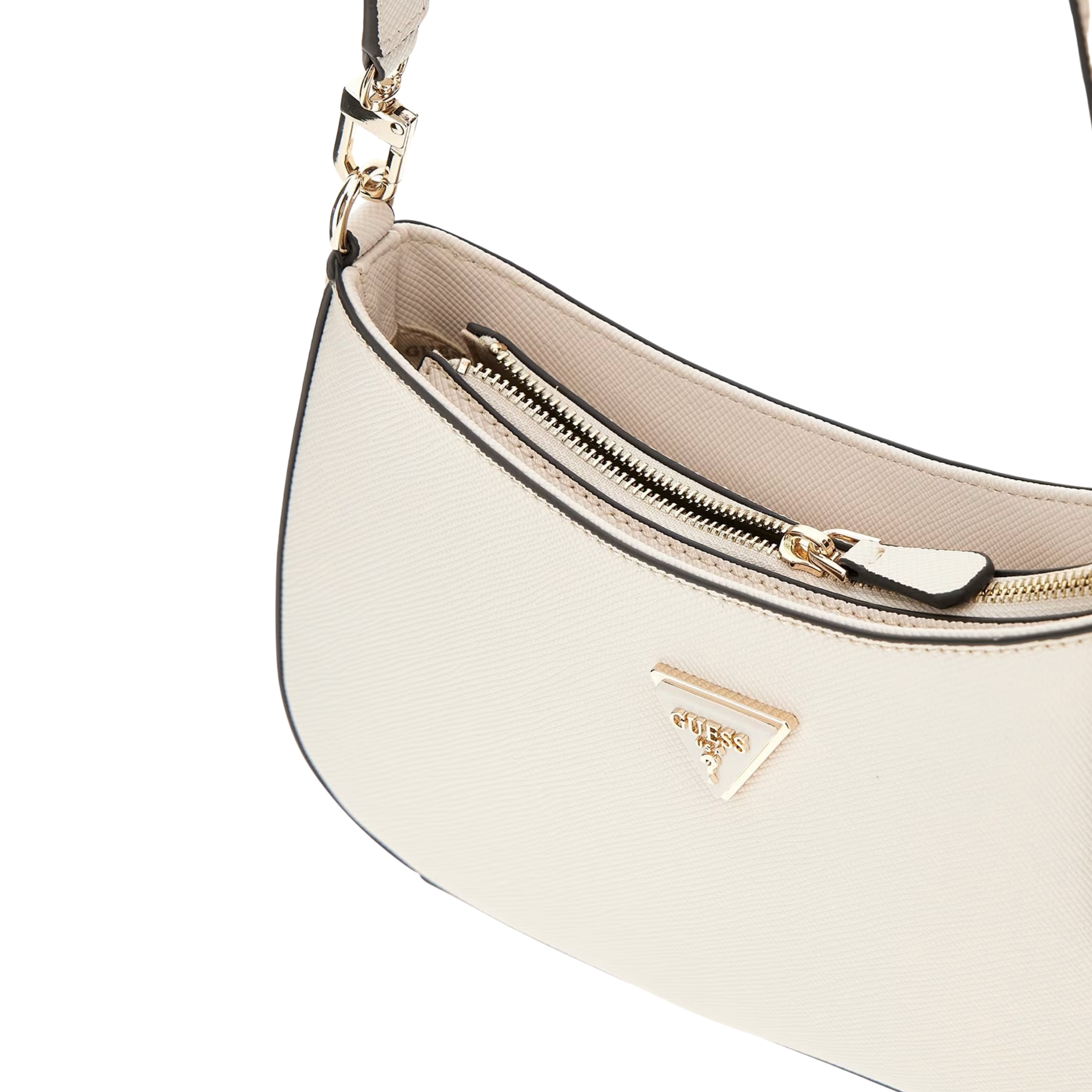Guess Women Noelle Saffiano Shoulder Bag - Bone