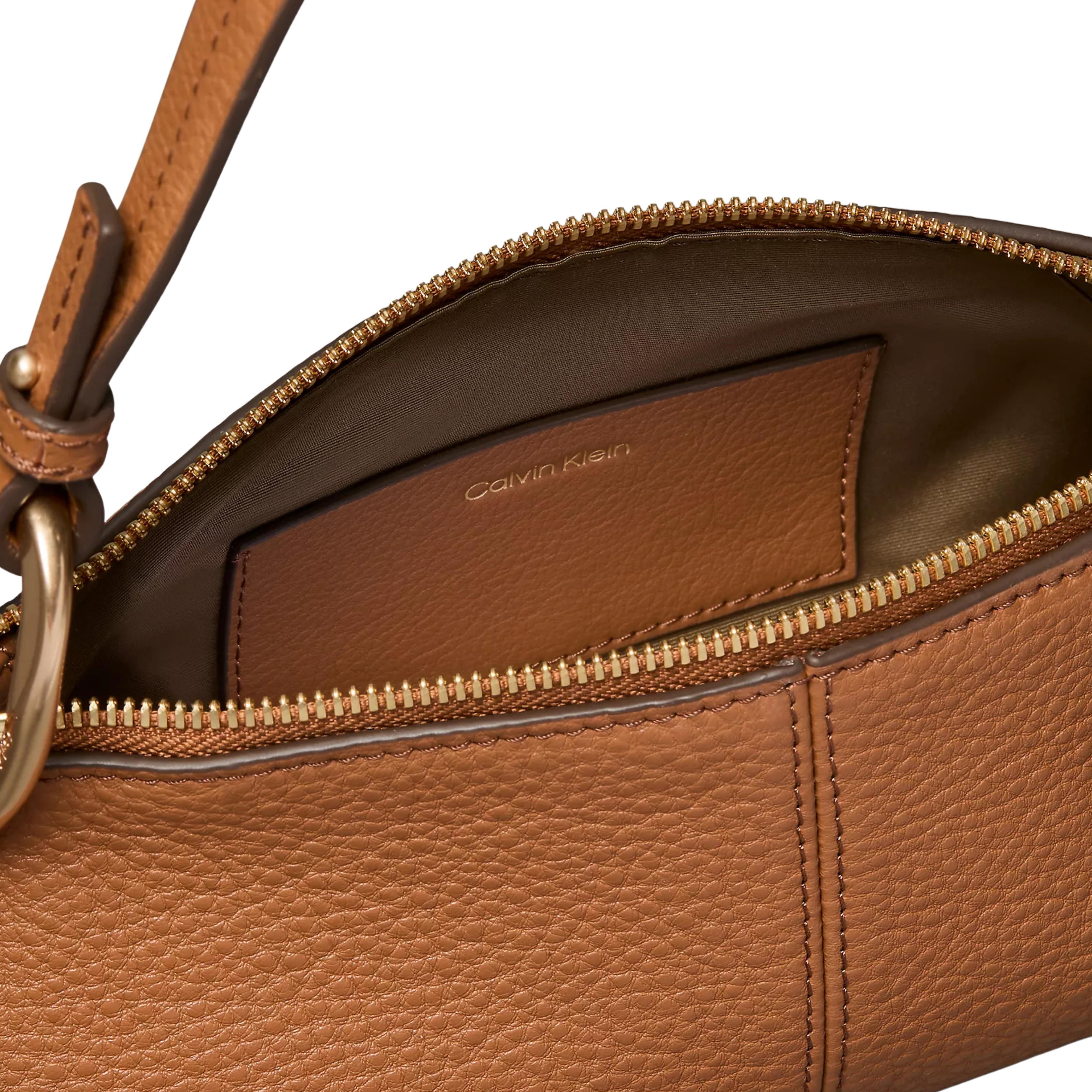 Calvin Klein Women Slouchy Leather Small Convertible Bag - Argan Oil