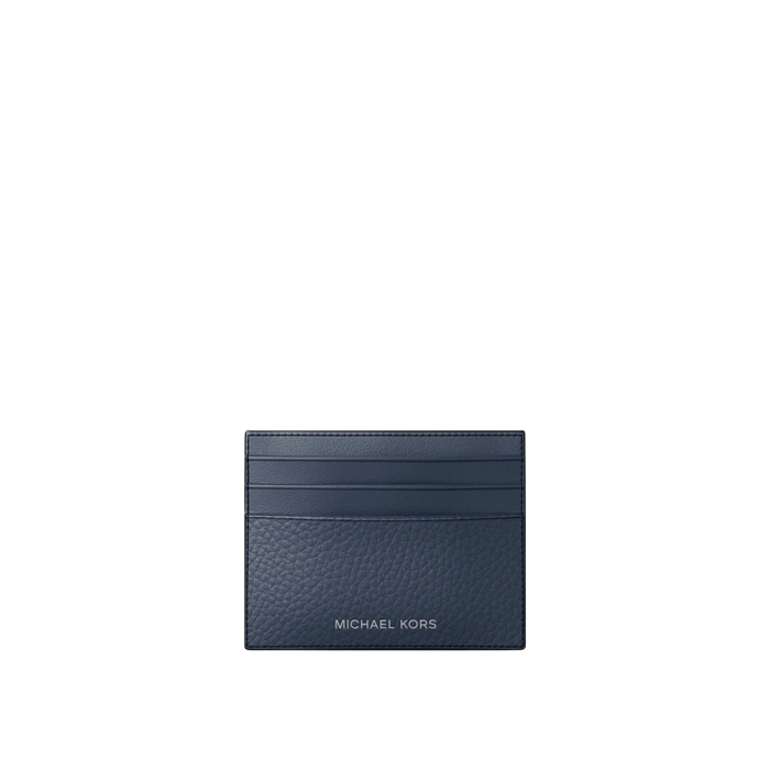 Michael Kors Men Cooper Pebbled Leather Card Case - Navy