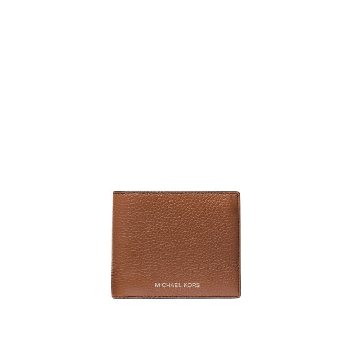 Michael Kors Men Cooper Pebbled Leather Billfold Wallet With Coin Pouch - Luggage