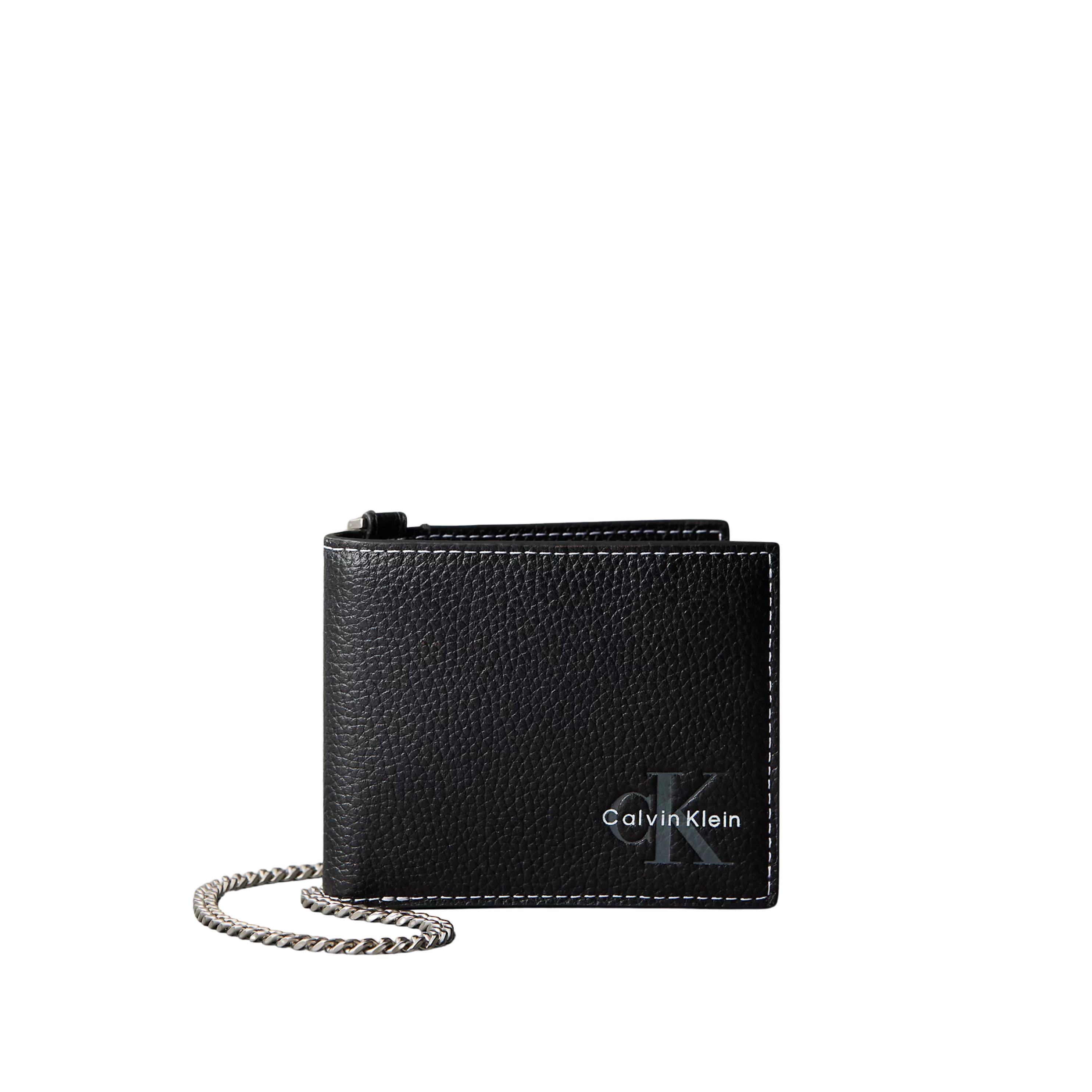 Calvin Klein Men Bold Pebble Chain Wallet - Black