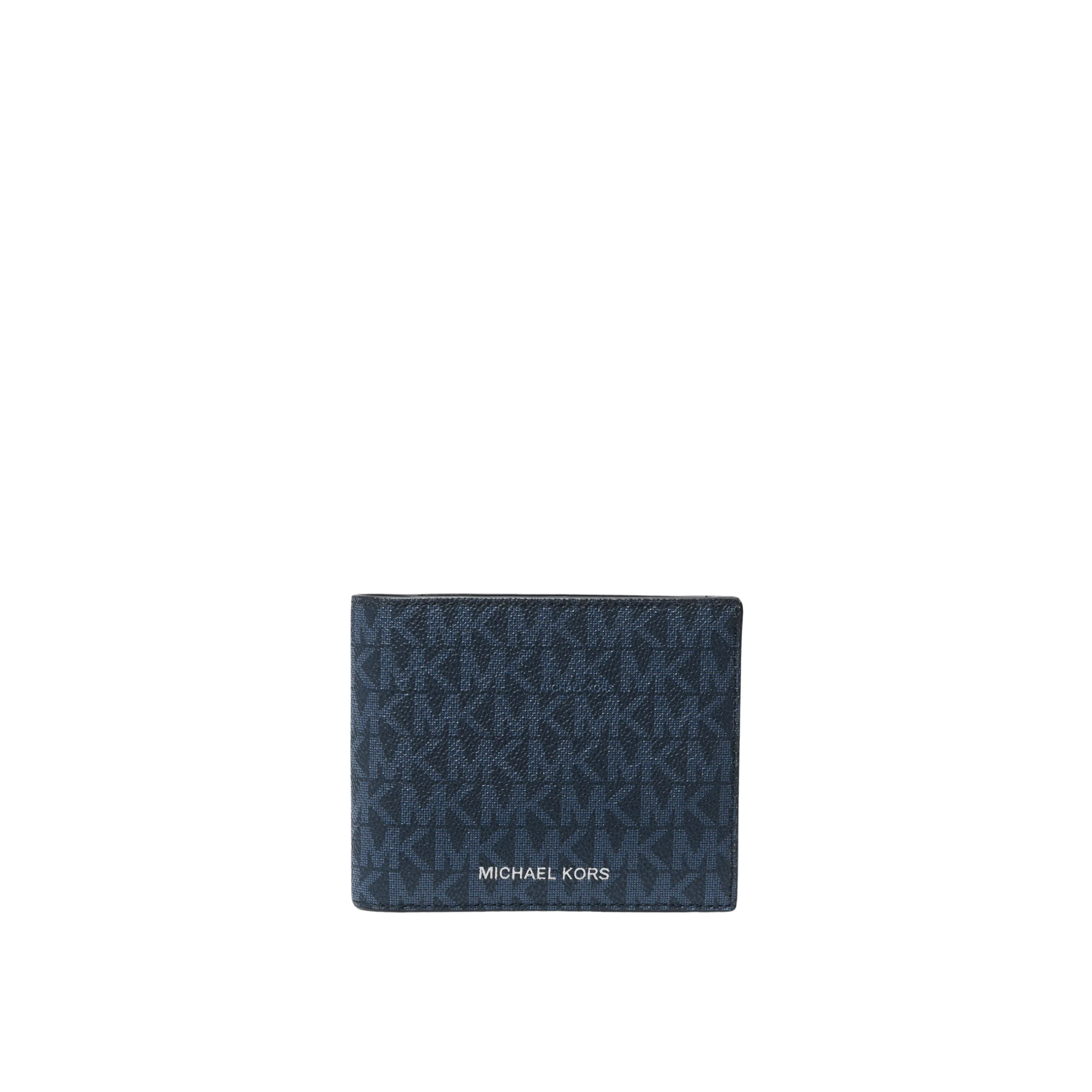 Michael Kors Men Cooper Logo Billfold Wallet With Passcase - Blue Black