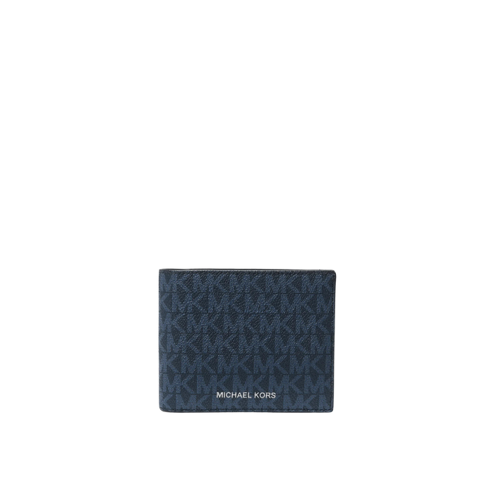 Michael Kors Men Cooper Logo Billfold Wallet With Passcase - Blue Black