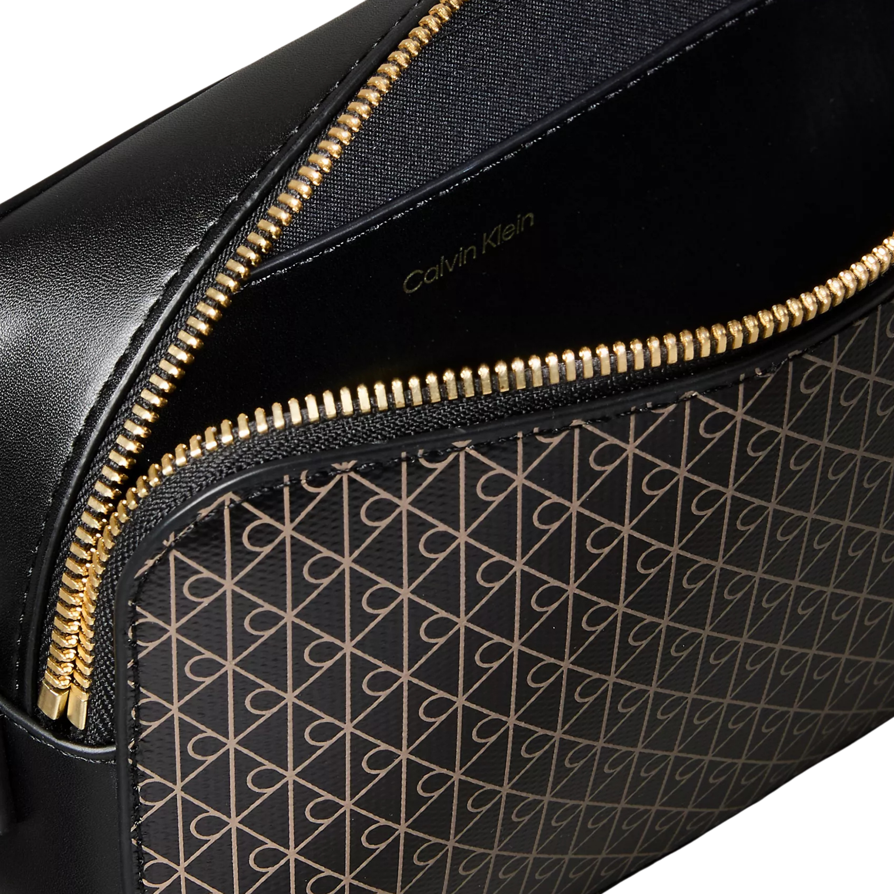 Calvin Klein Women Allover Emblem Logo Camera Bag - Black