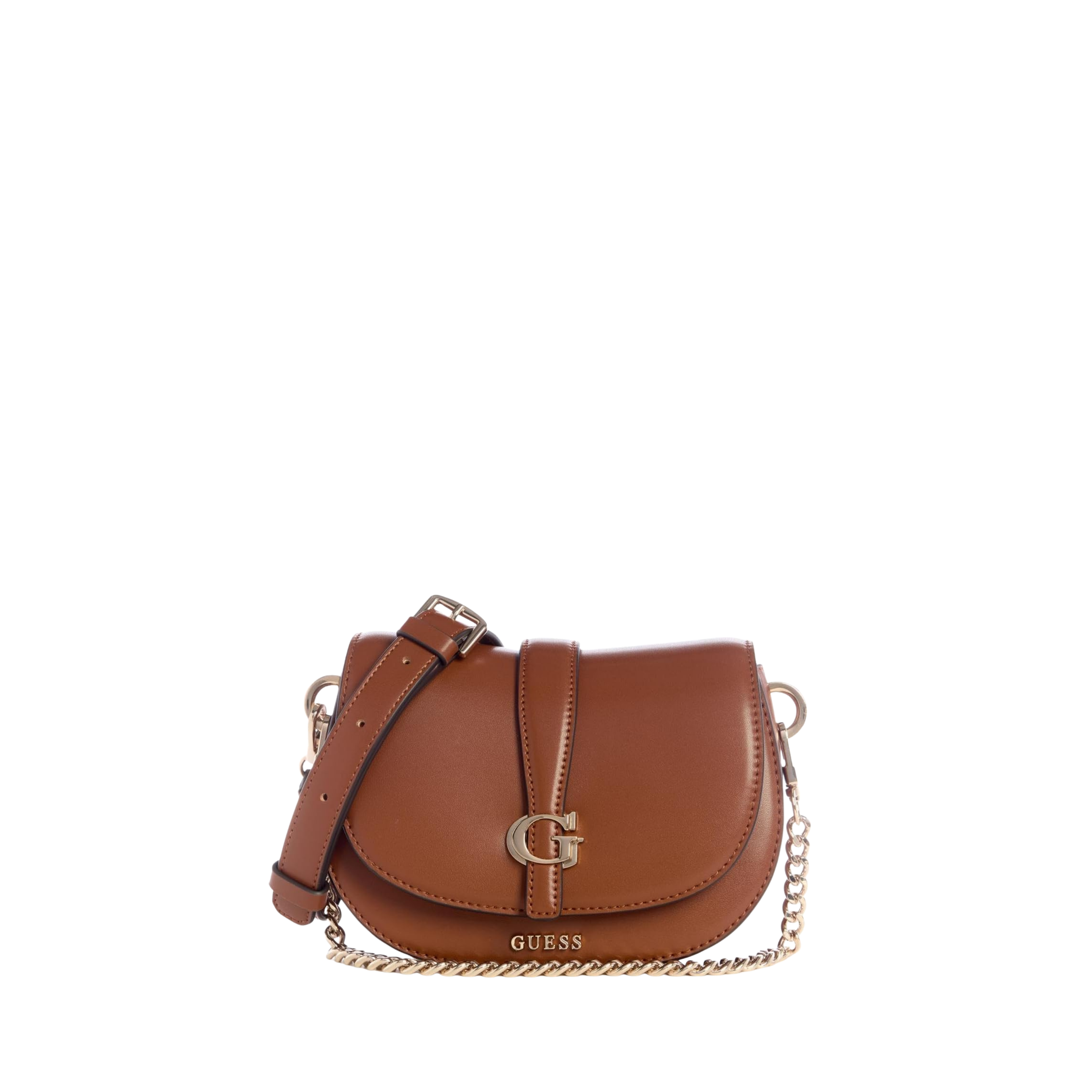Guess Women Carrie Mini Crossbody - Cognac