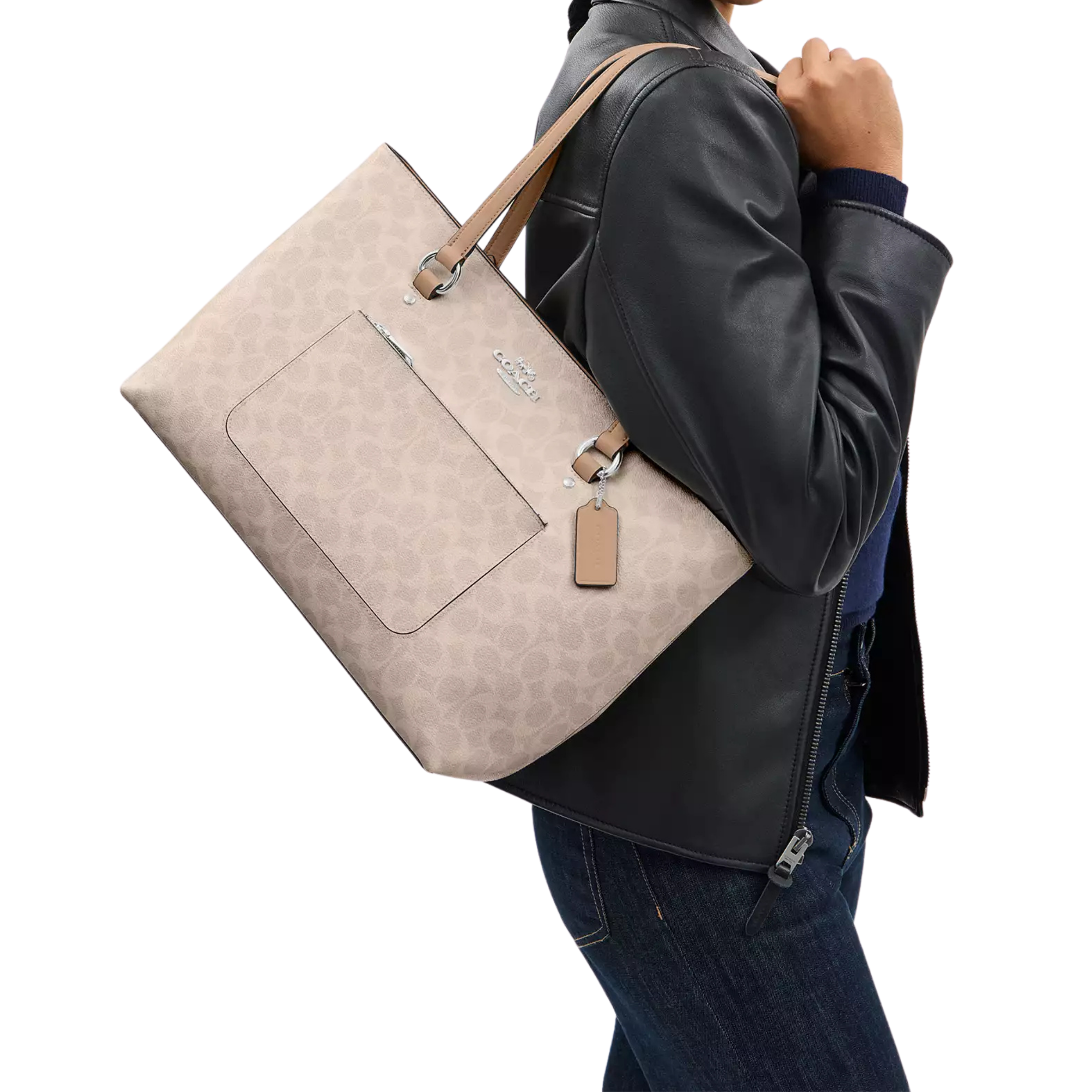Coach Women Station Tote Bag - Silver