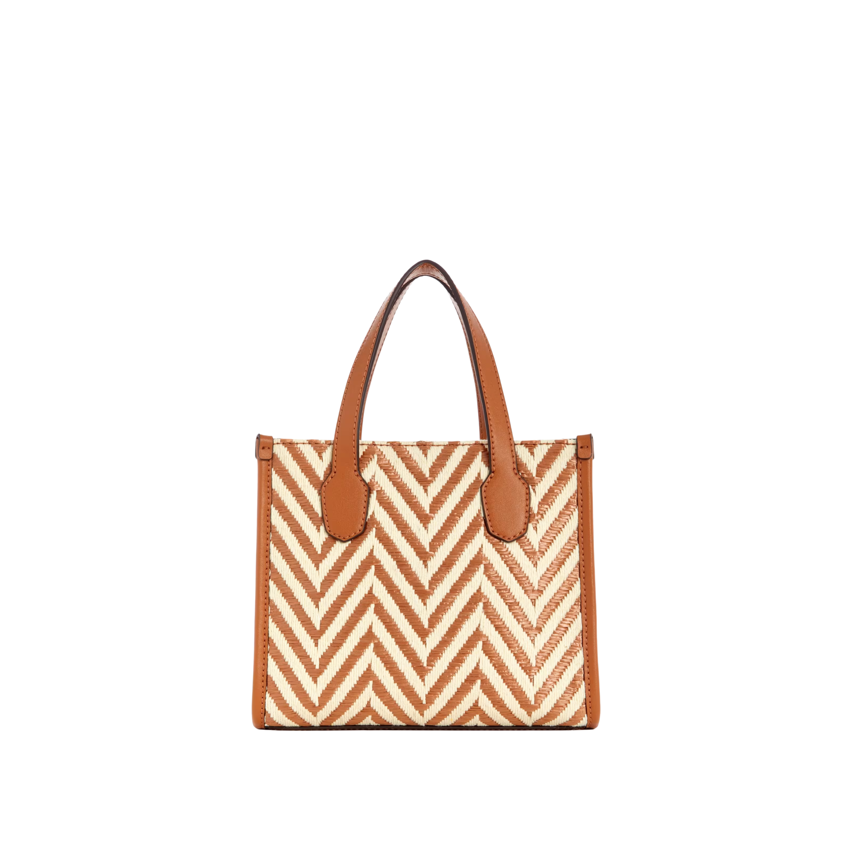 Guess Women Silvana Chevron Mini Tote - Cognac