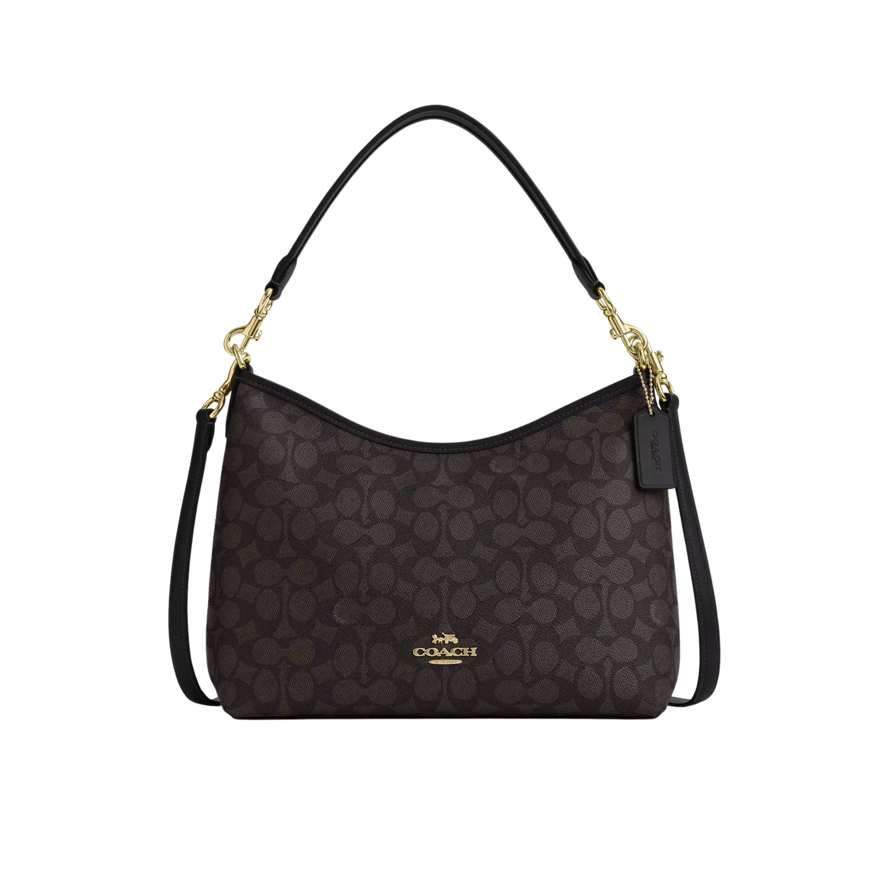 Coach Laurel Shoulder Bag - Walnut Black