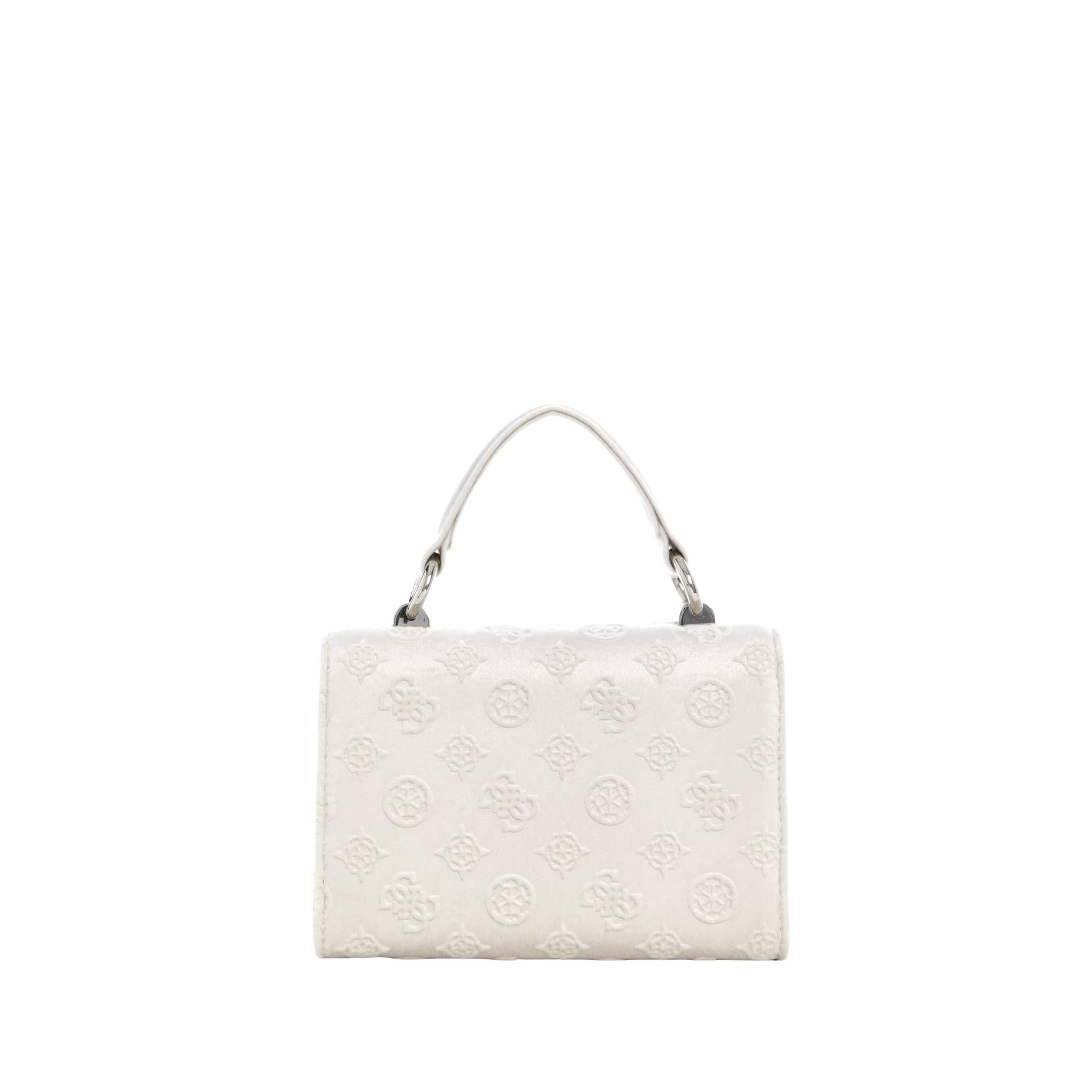 Guess Women Zalina Mini Top Handle Bag - Off White Logo
