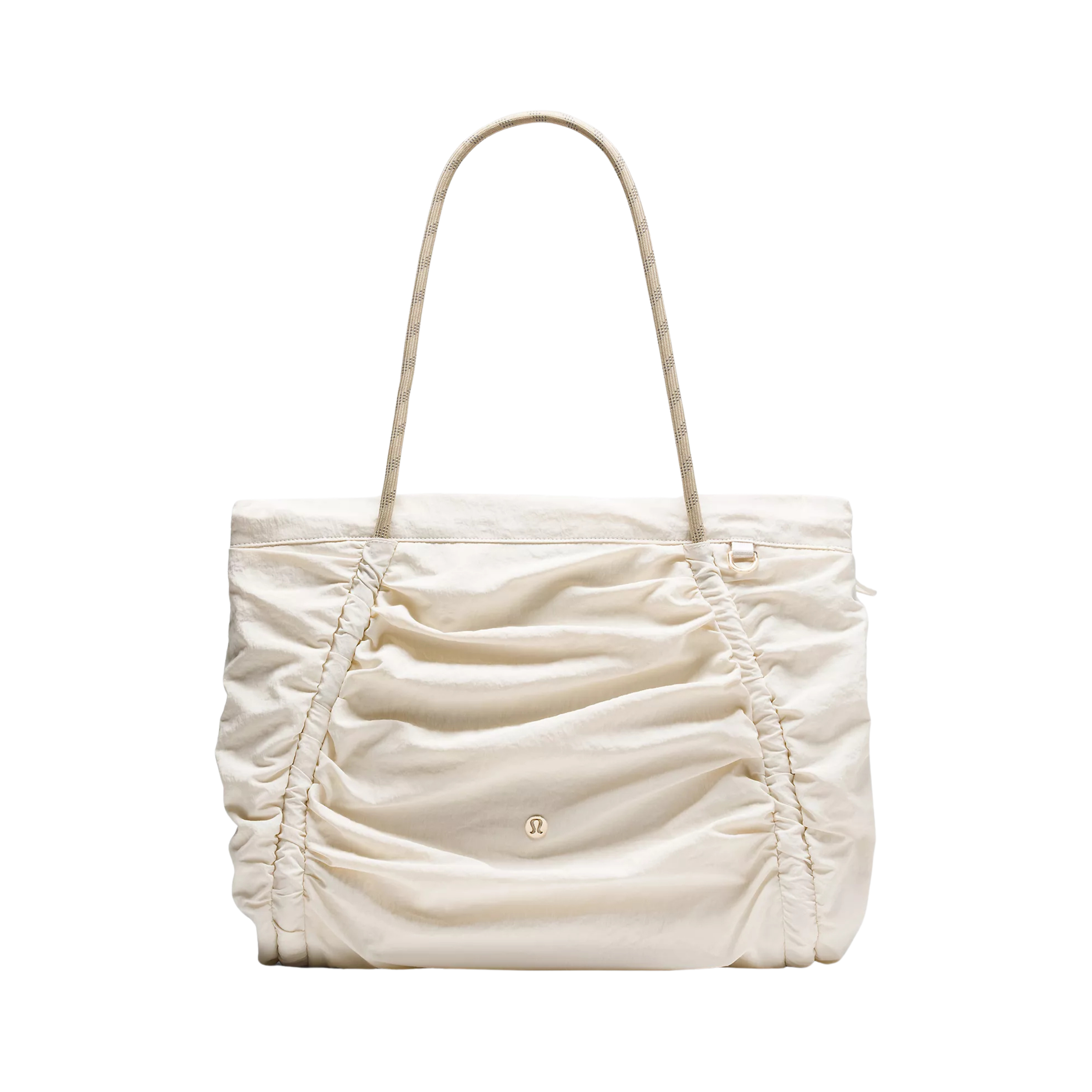 Lululemon Ruched Tote Bag 24L - Light Ivory Wacky Khaki Gold