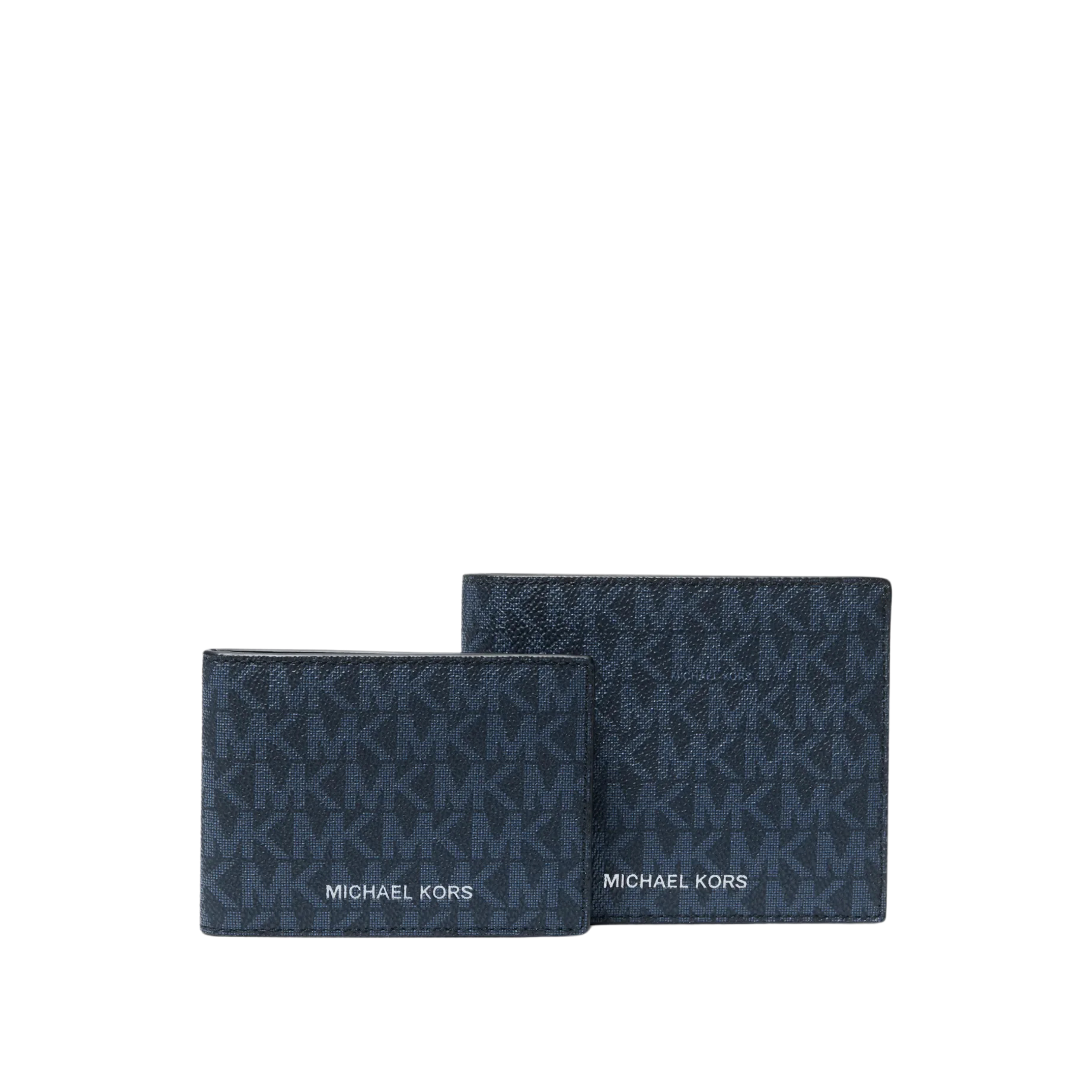 Michael Kors Men Cooper Logo Billfold Wallet With Passcase - Blue Black
