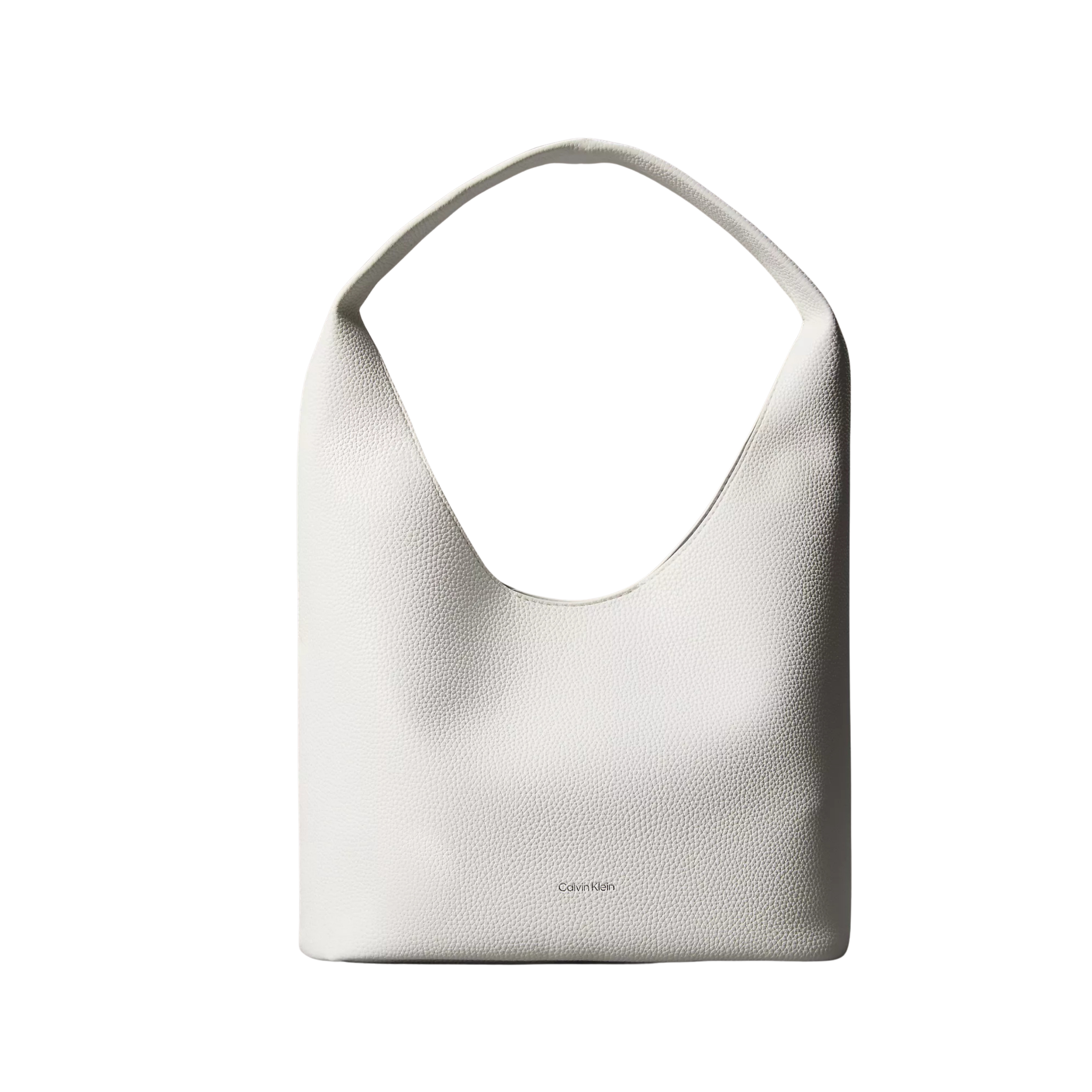 Calvin Klein Women Pebble Grain Slouchy Bag - White Alyssum