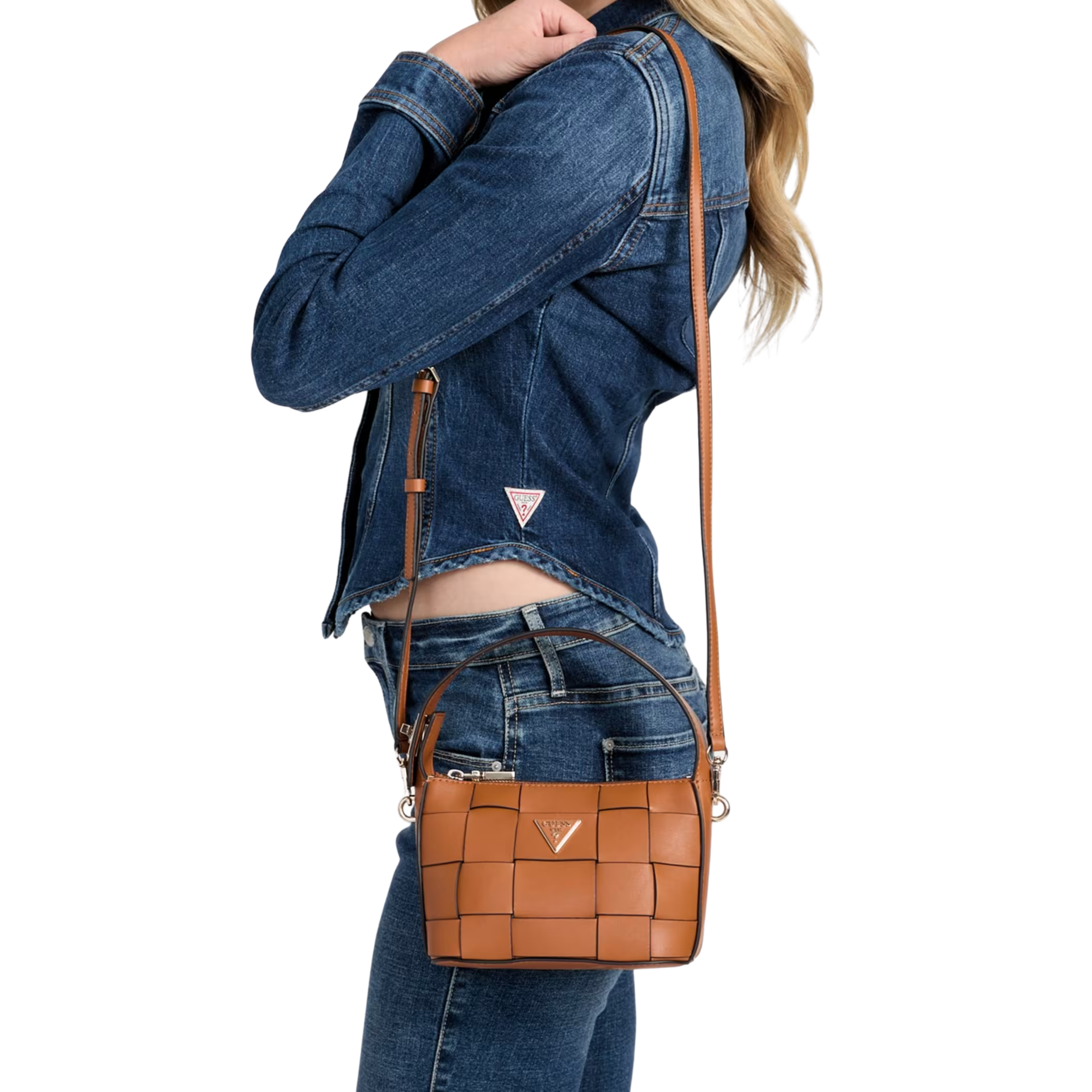 Guess Women Maylee Woven Mini Hobo Bag - Carmen