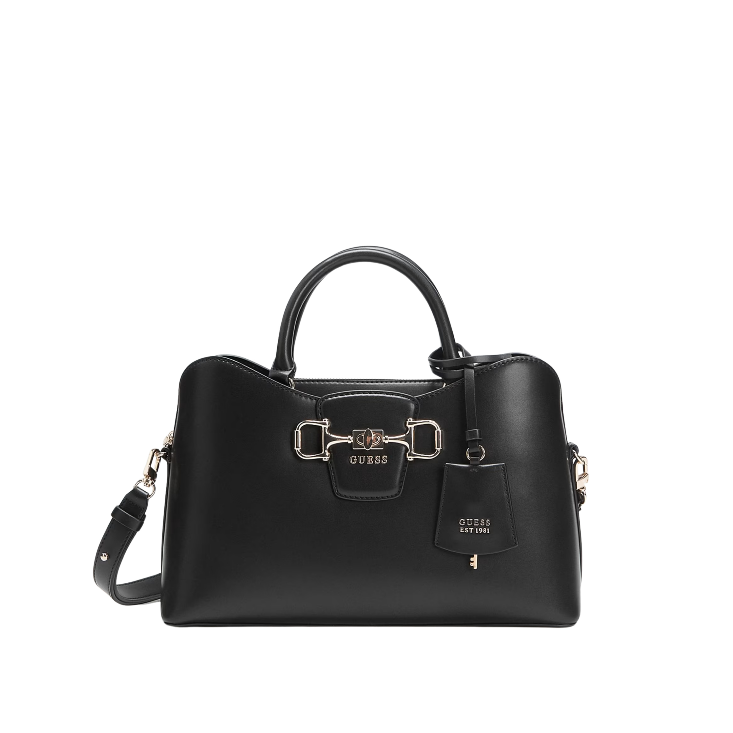Guess Women Janie Logo Handbag - Black