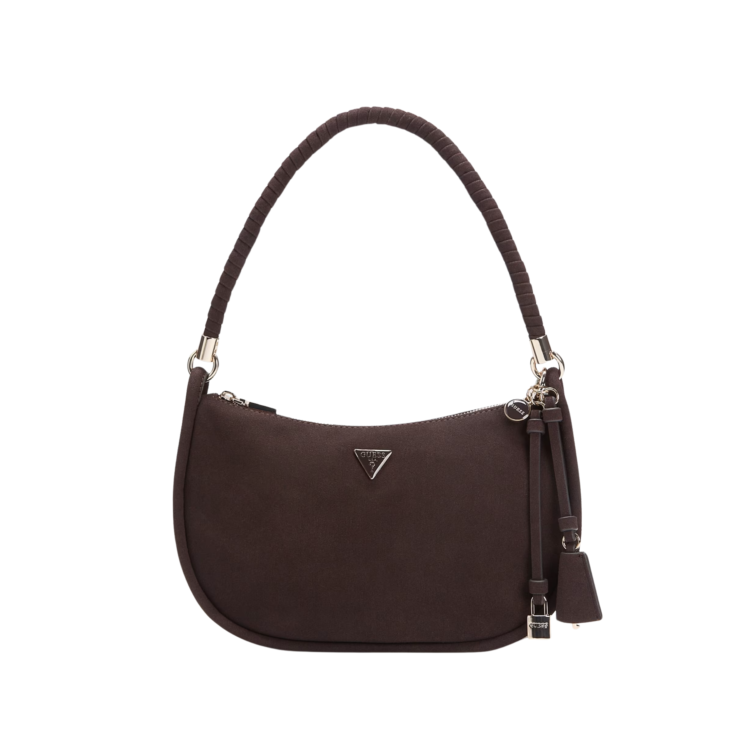 Guess Women Danya Suede Shoulder Bag - Espresso