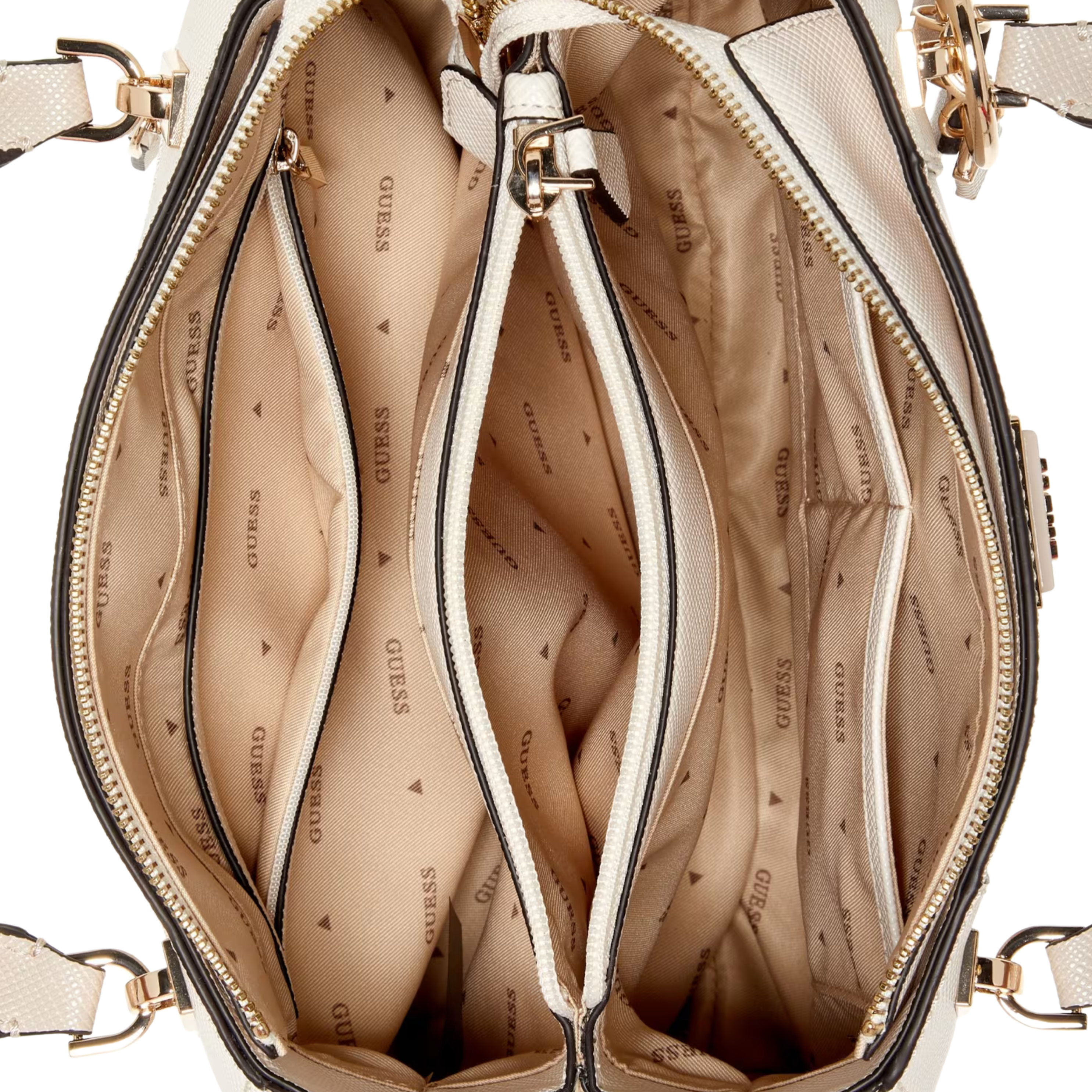 Guess Women Noelle Saffiano Handbag - Bone