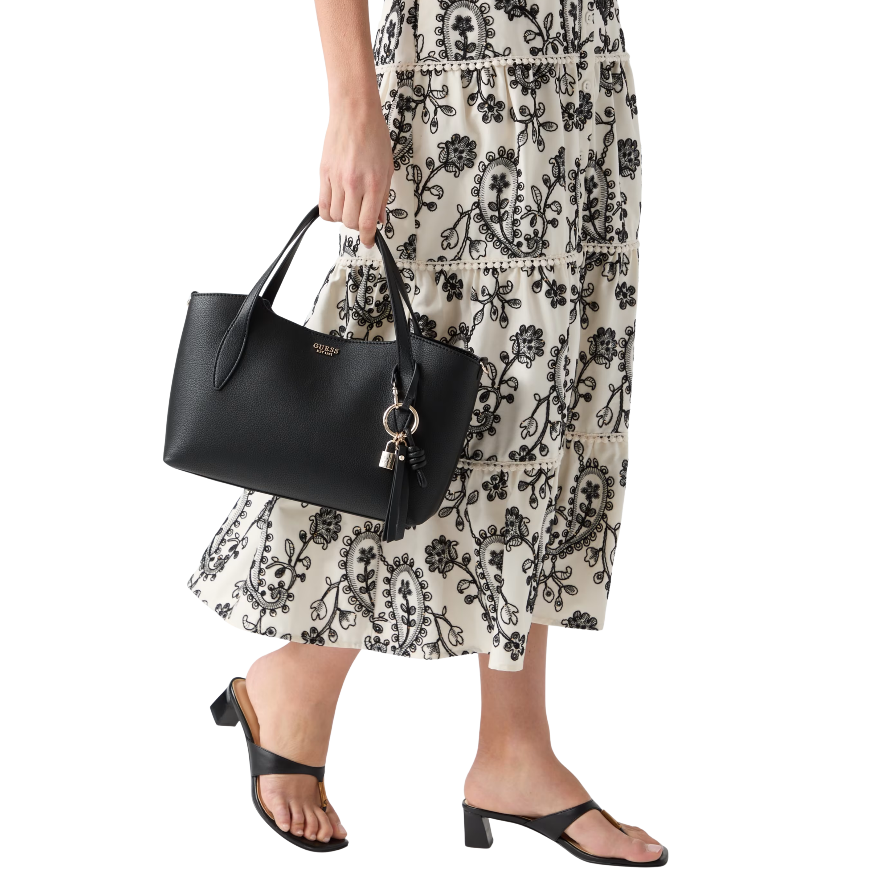 Guess Women Melody Satchel Bag - Black