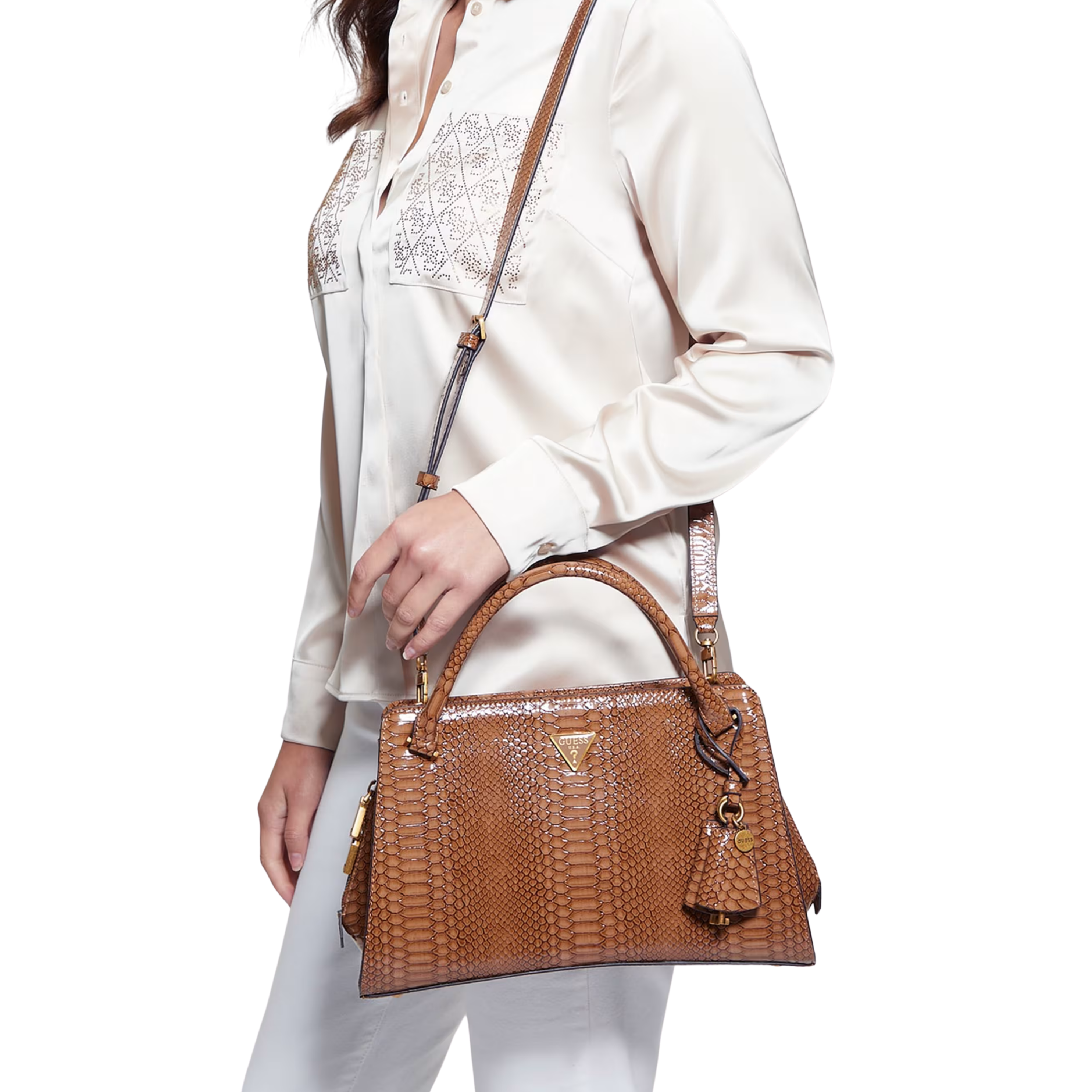 Guess Women Georgina Girlfriend Satchel - Brun Nutshell