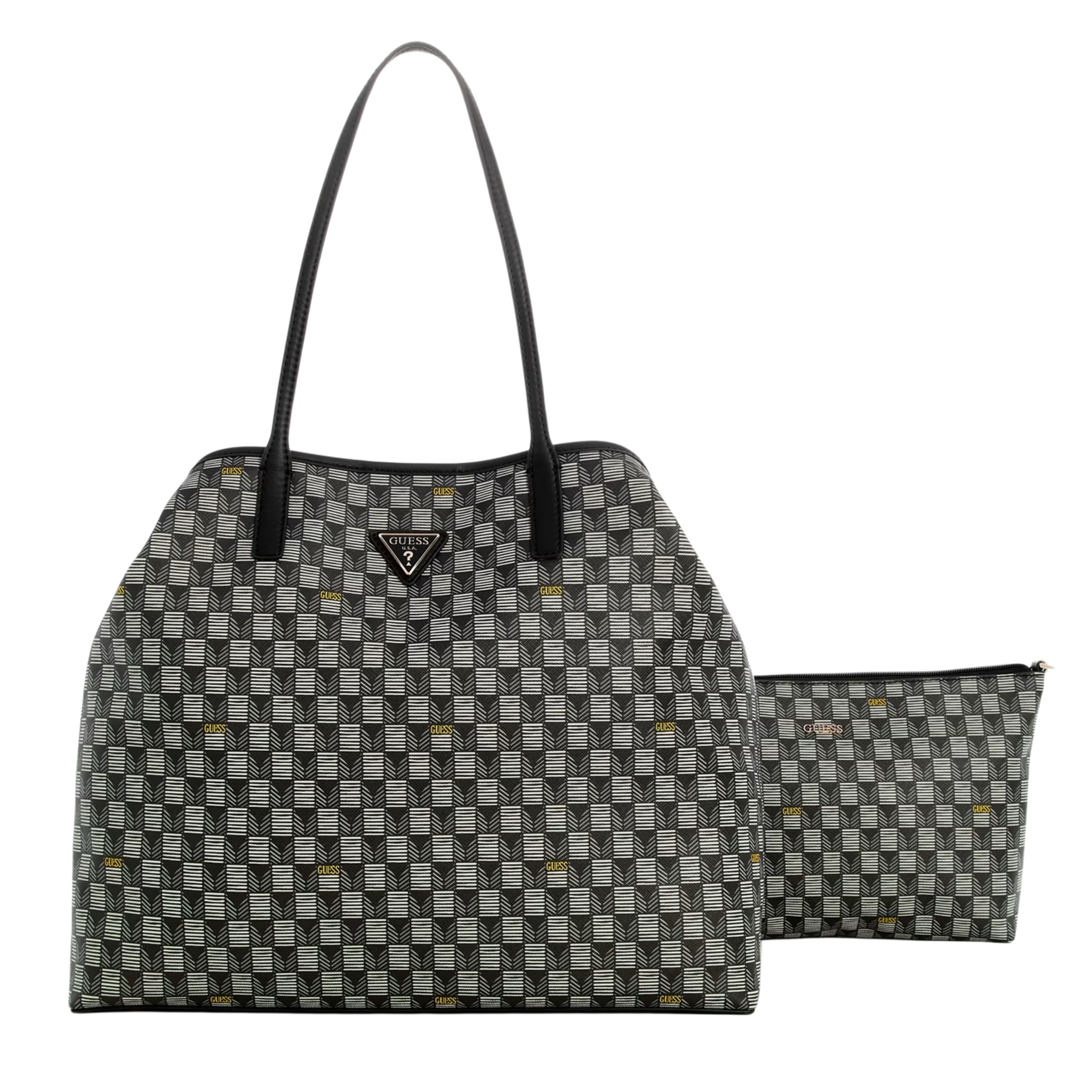 Guess Women G Wave Large Tote Set - Black