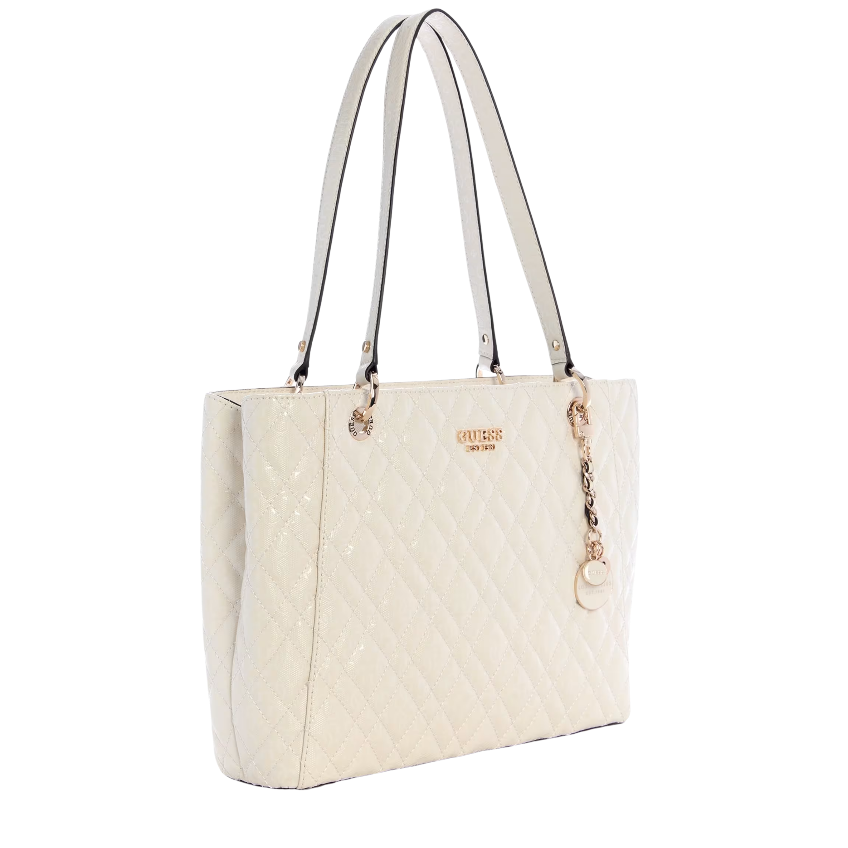 Guess Women Isemay Quilted Shopper - White