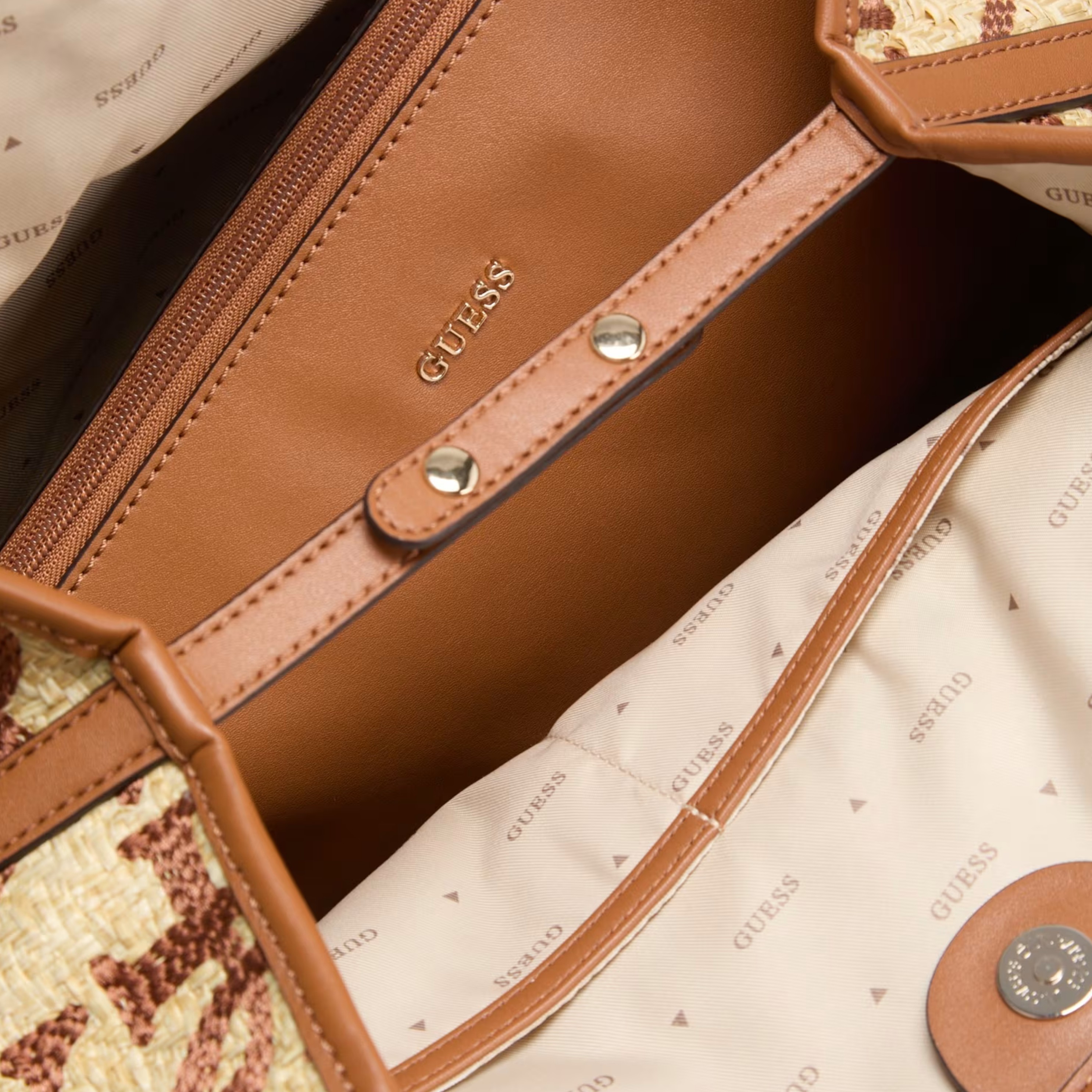 Guess Women Kirsten Tote Bag - Natural Caramel