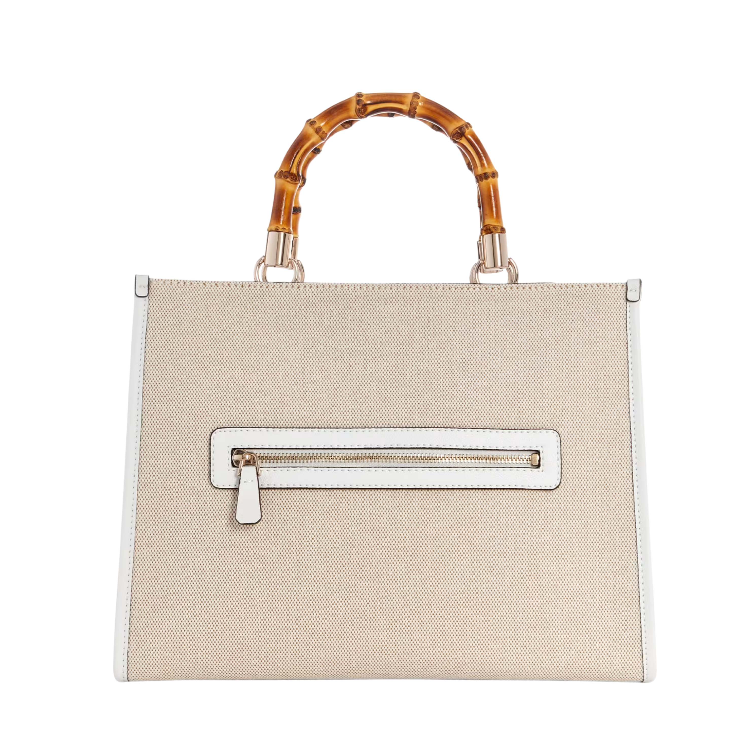 Guess Women Kerima Bamboo Tote - Natural Dove Logo