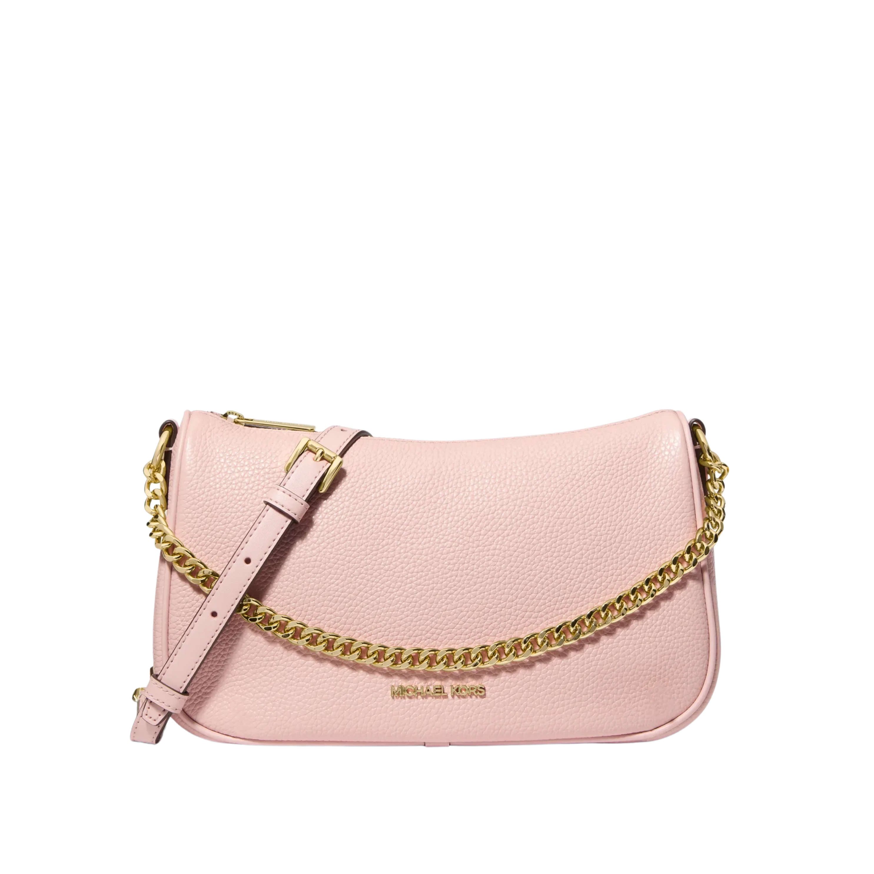 Michael Kors Women Carmela Medium Pebbled Leather Convertible Crossbody Bag - Powder Blush
