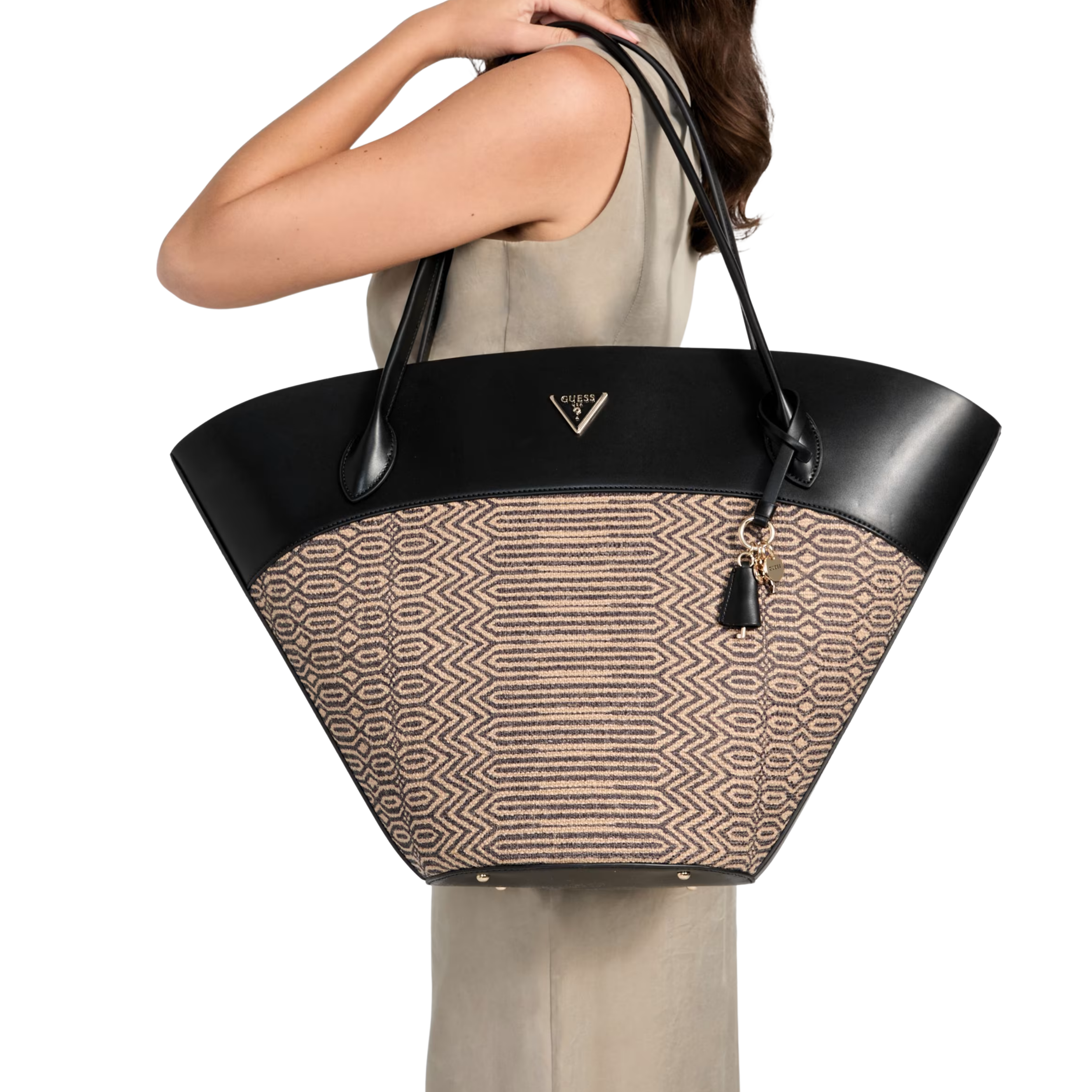Guess Women Venere Extra Large Woven Tote - Night Blue