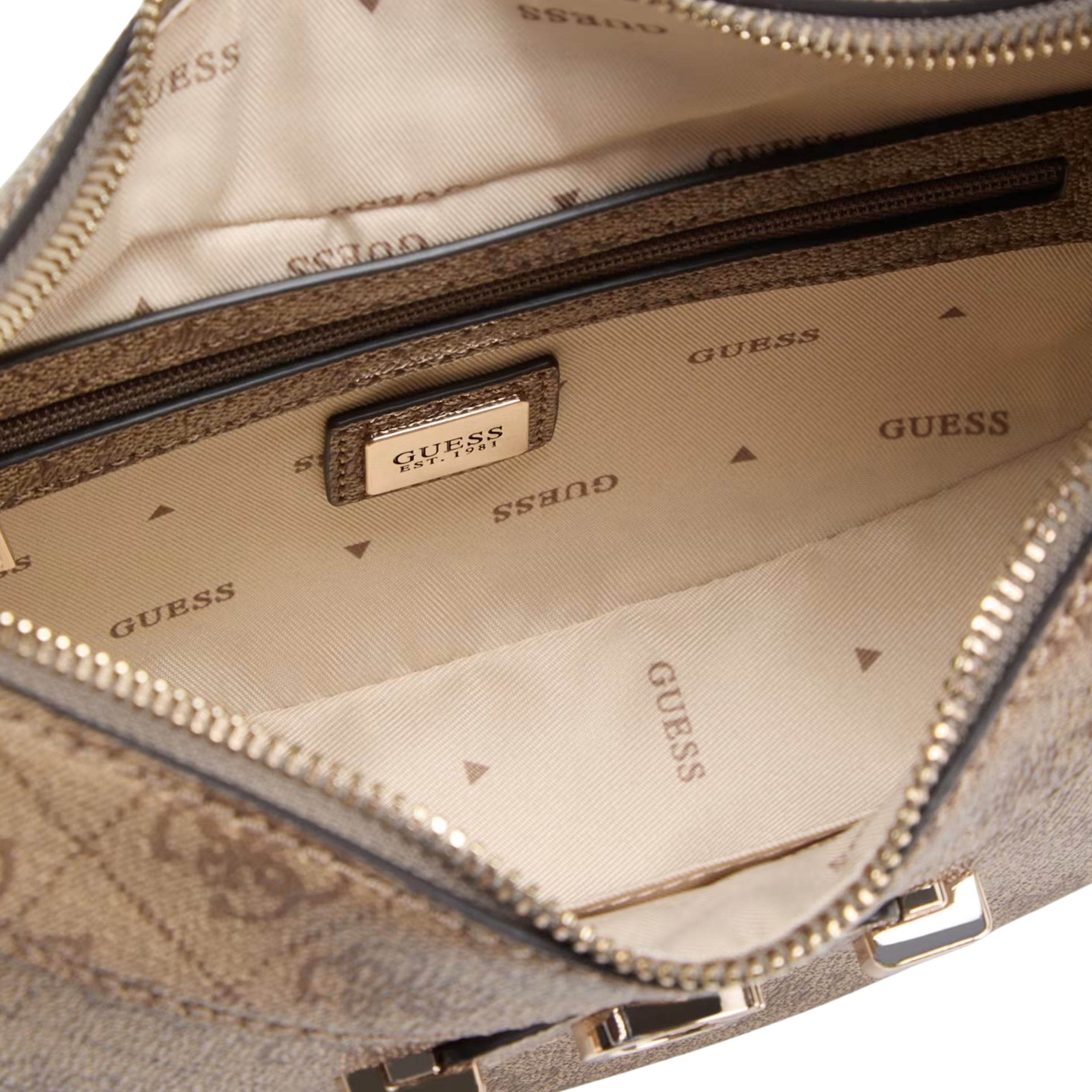 Guess Women Lindsey Hobo Bag - Latte Logo