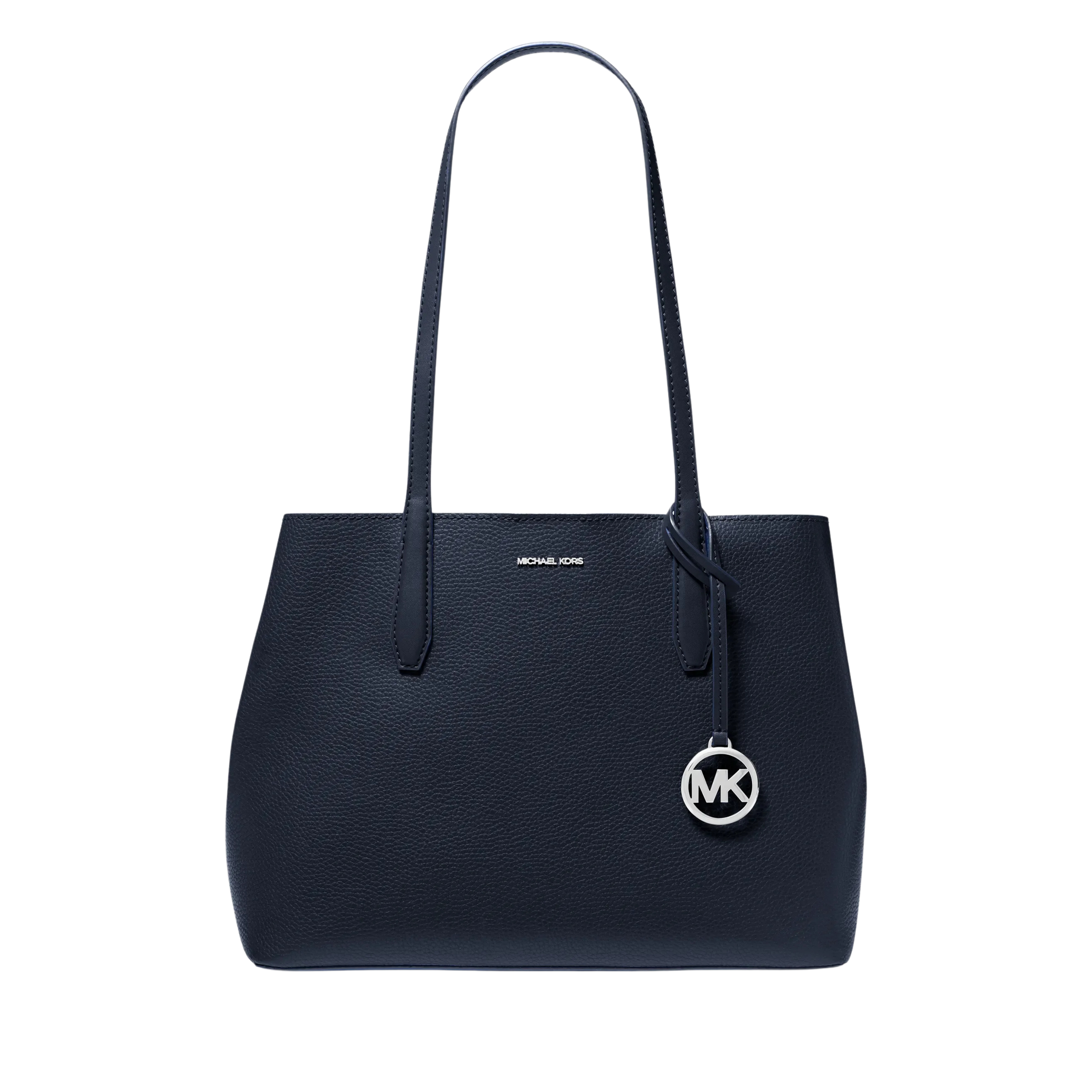 Michael Kors Women Avalon Medium Pebbled Leather Tote Bag - Navy