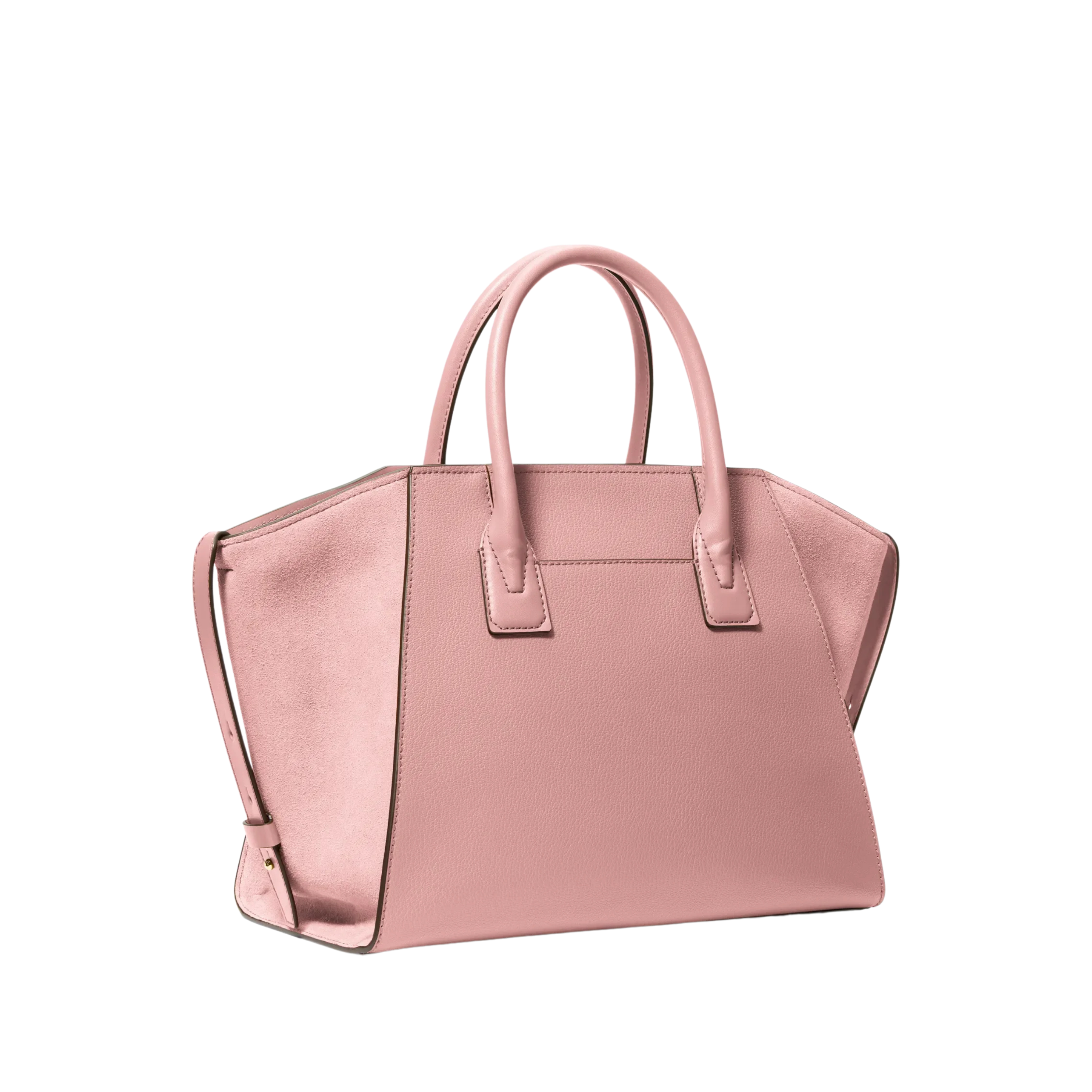 Michael Kors Women Avril Large Leather and Suede Satchel - Powder Blush