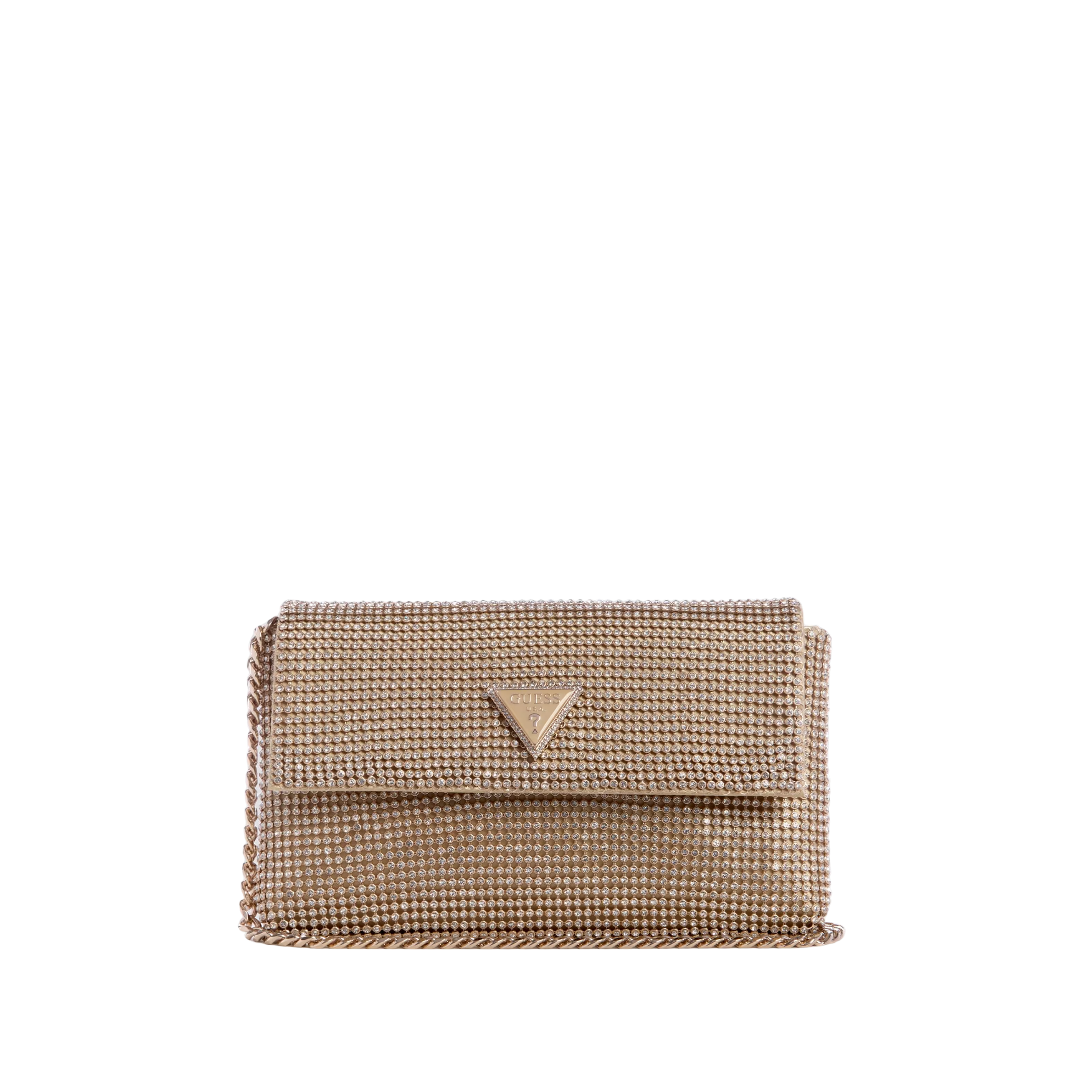 Guess Women Zalina Mesh Clutch - Gold