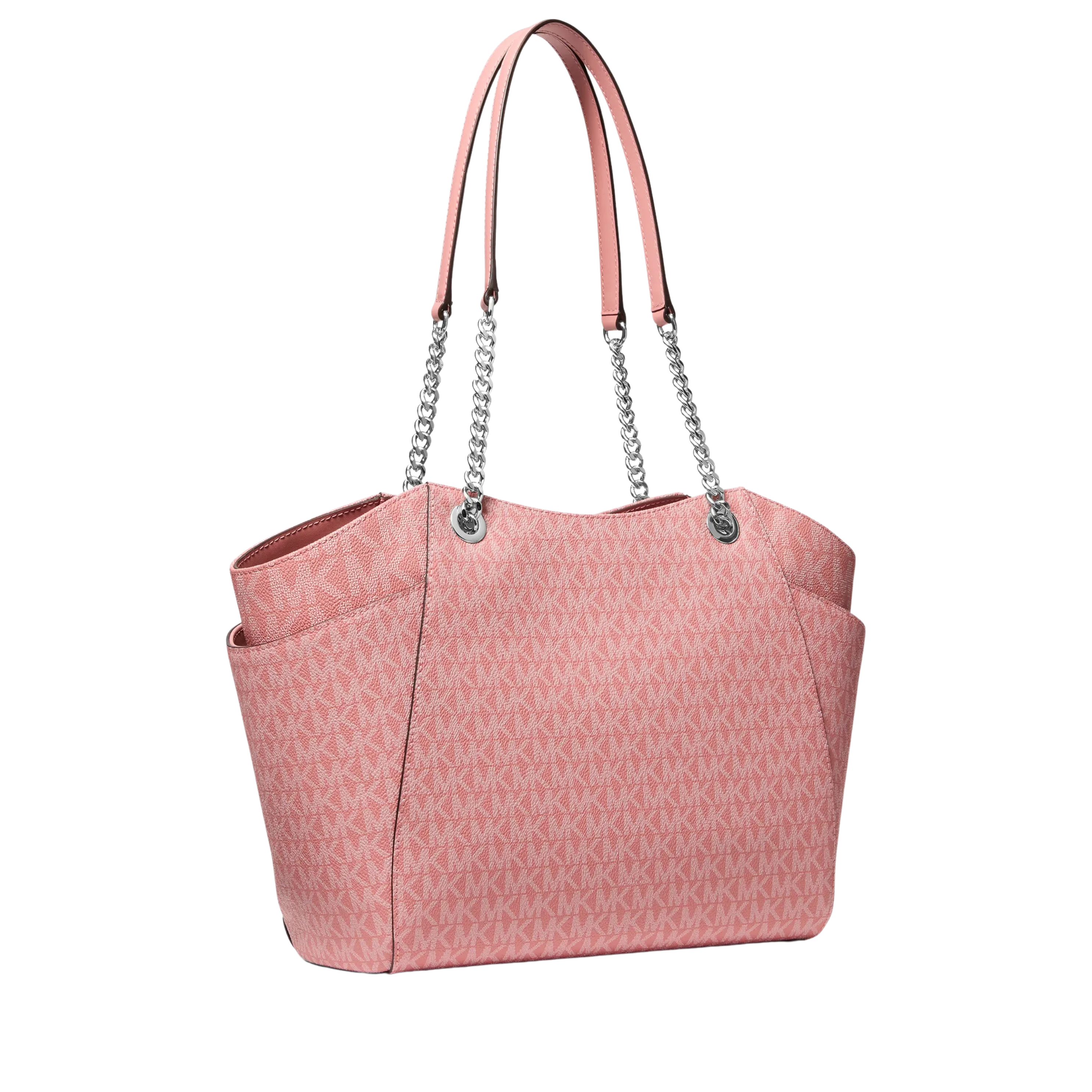 Michael Kors Women Jet Set Large Signature Logo Shoulder Bag - Sunset Rose