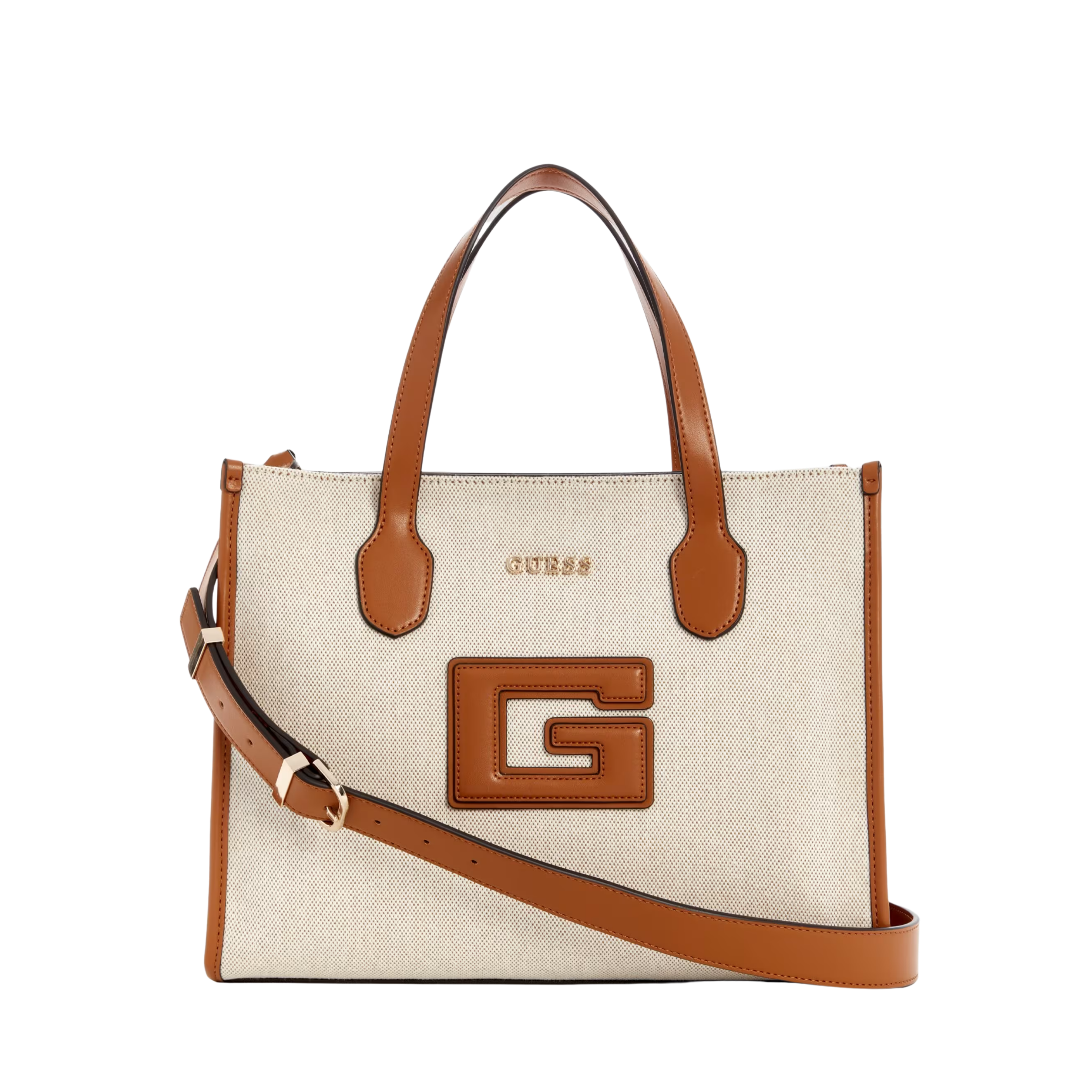 Guess Women G Status Canvas Tote - Brown