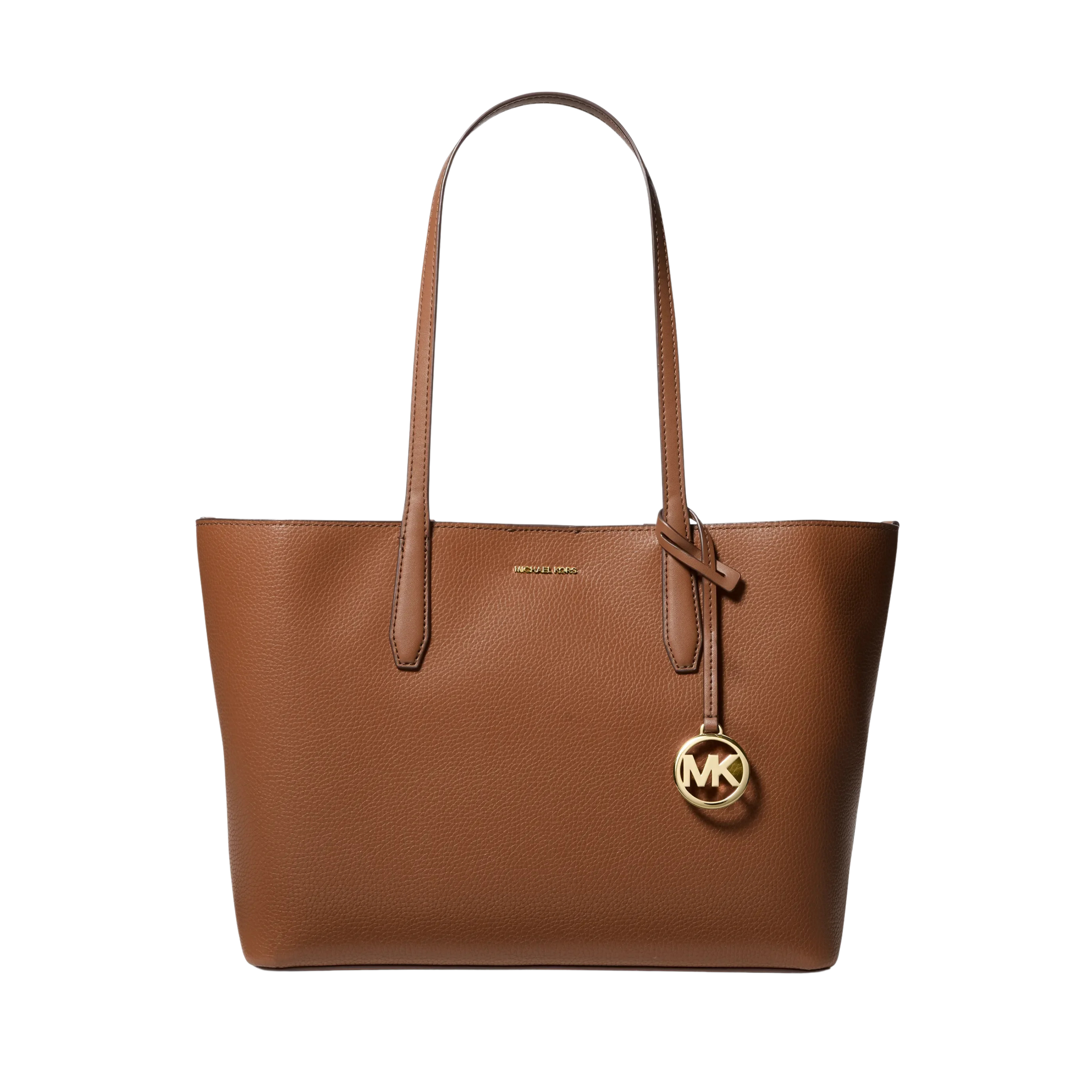 Michael Kors Women Avalon Medium Pebbled Leather Tote Bag - Luggage