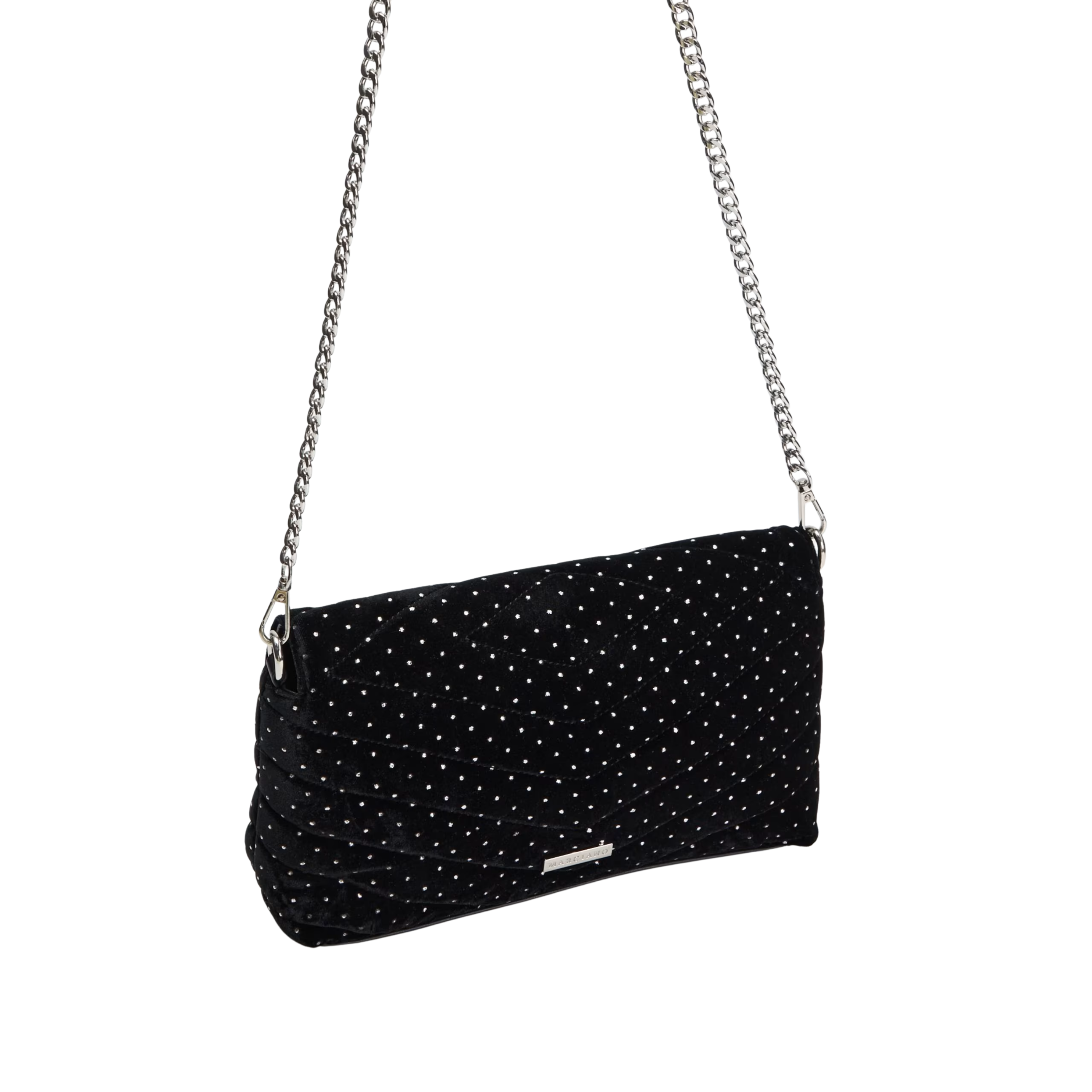 Guess Women Zion Shine Quilted Clutch - Black