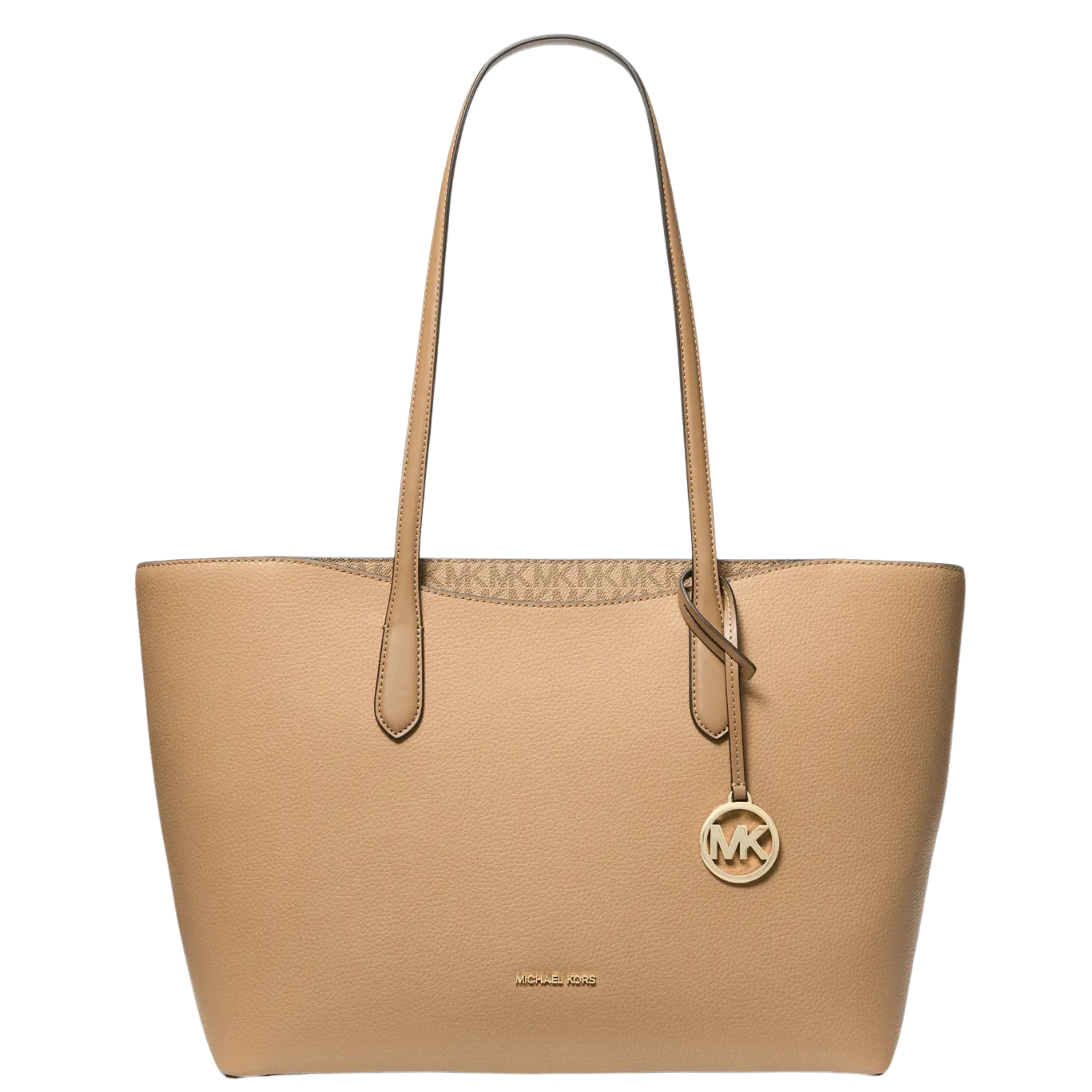 Michael Kors Women Arden Large Pebbled Leather Tote Bag - Camel