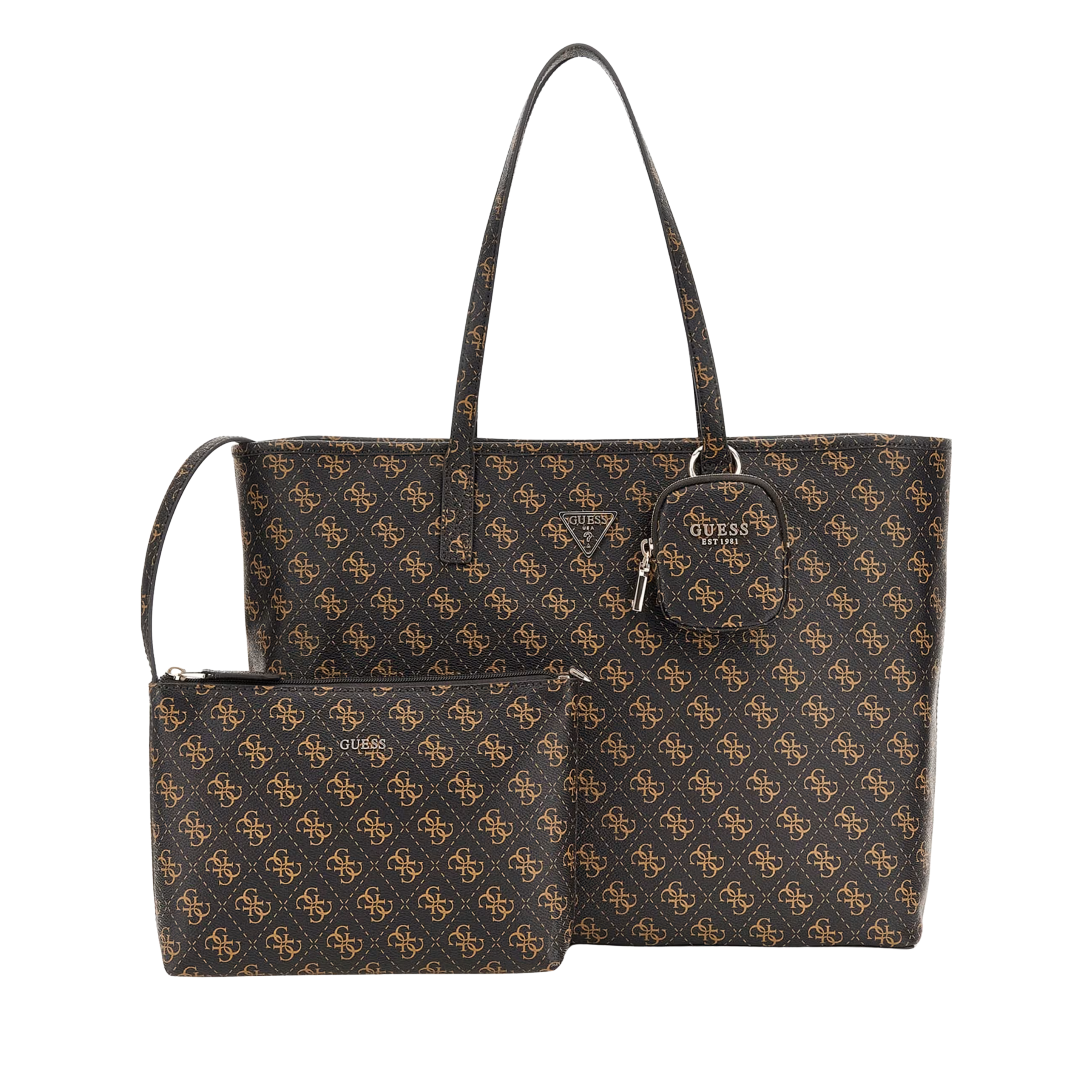 Guess Women Power Play Tote Bag - Brown Multi