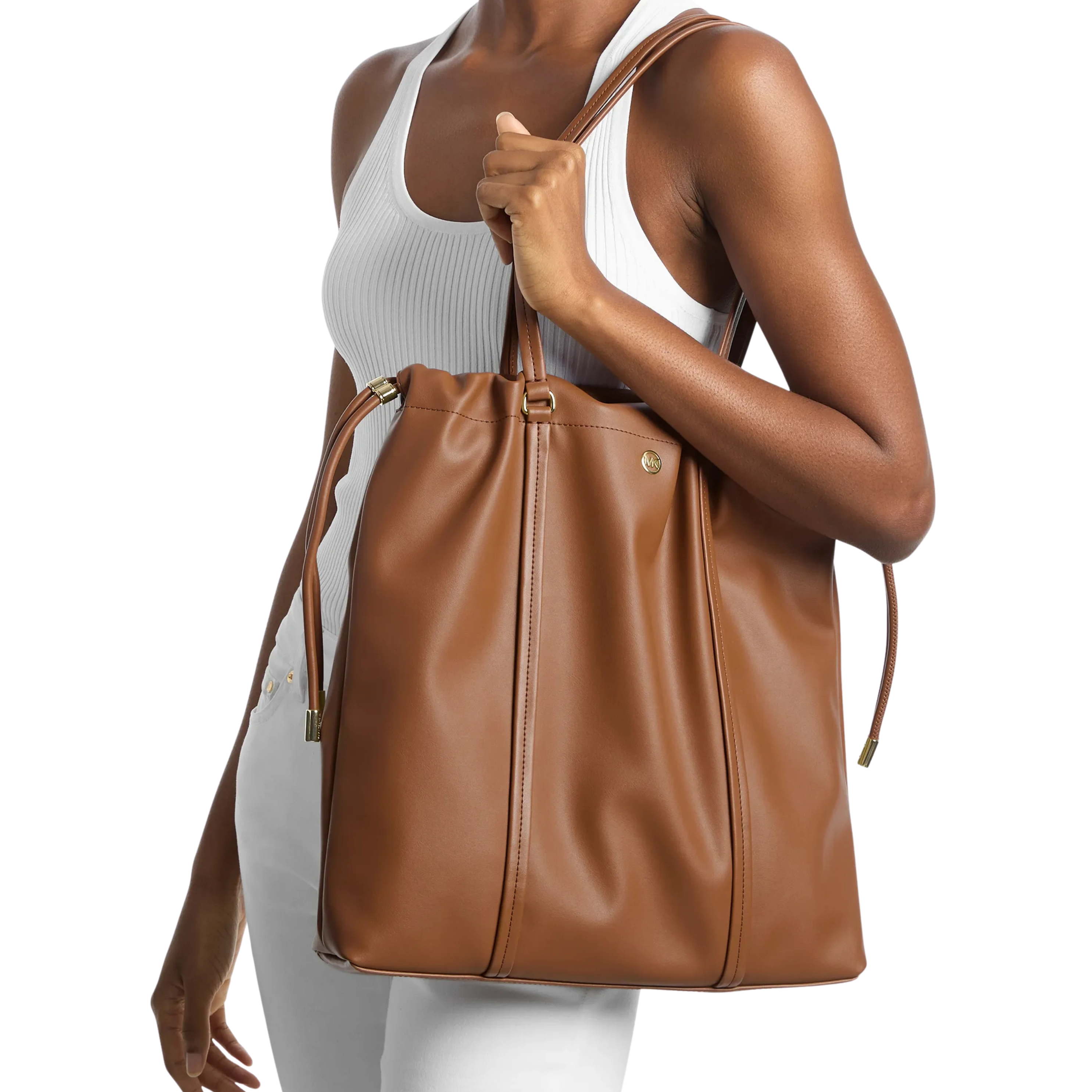 Michael Kors Women Matilda Large Cinch Tote Bag - Luggage